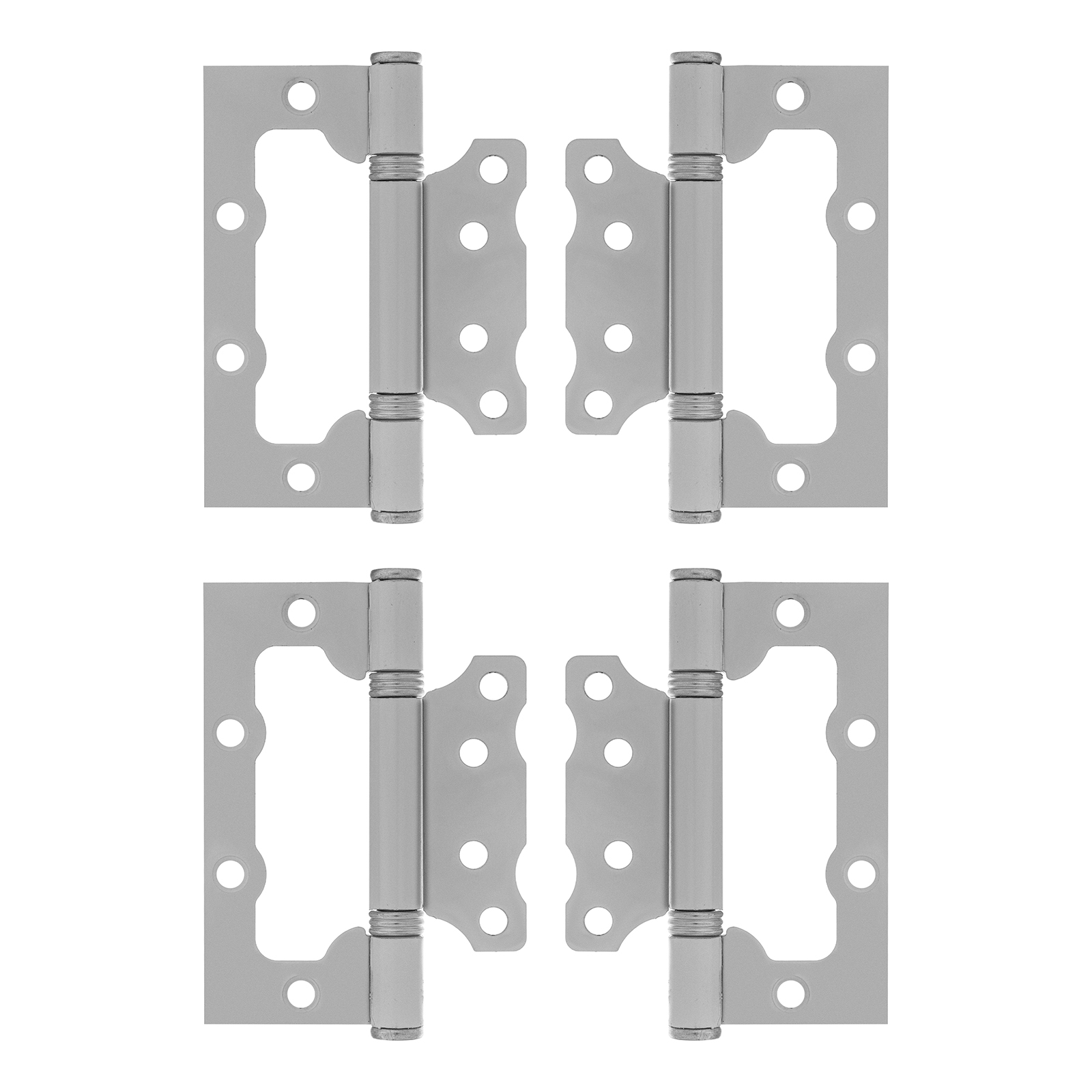 Петля накладная ПНУ-100, белая, 4 шт, (Металлист)