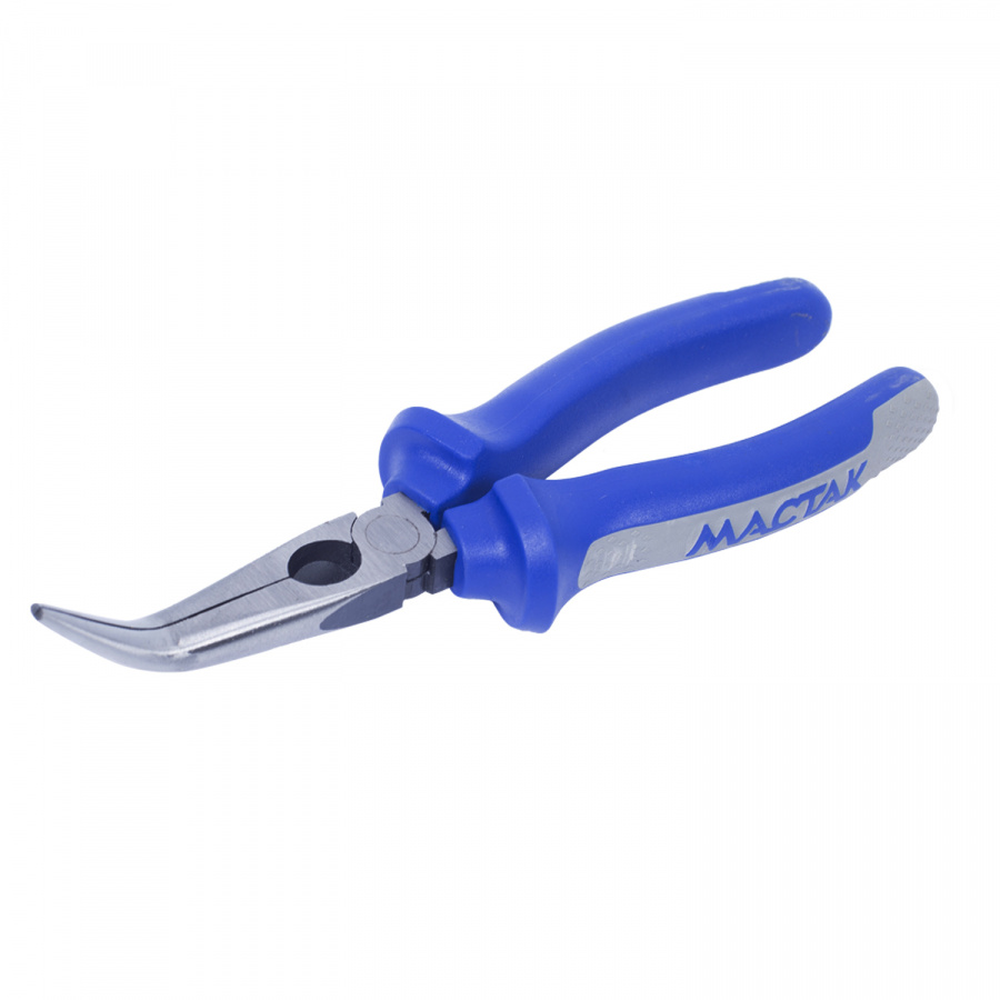 Пассатижи тонконосые 200 мм, загнутые, держатель МАСТАК 030-11200H