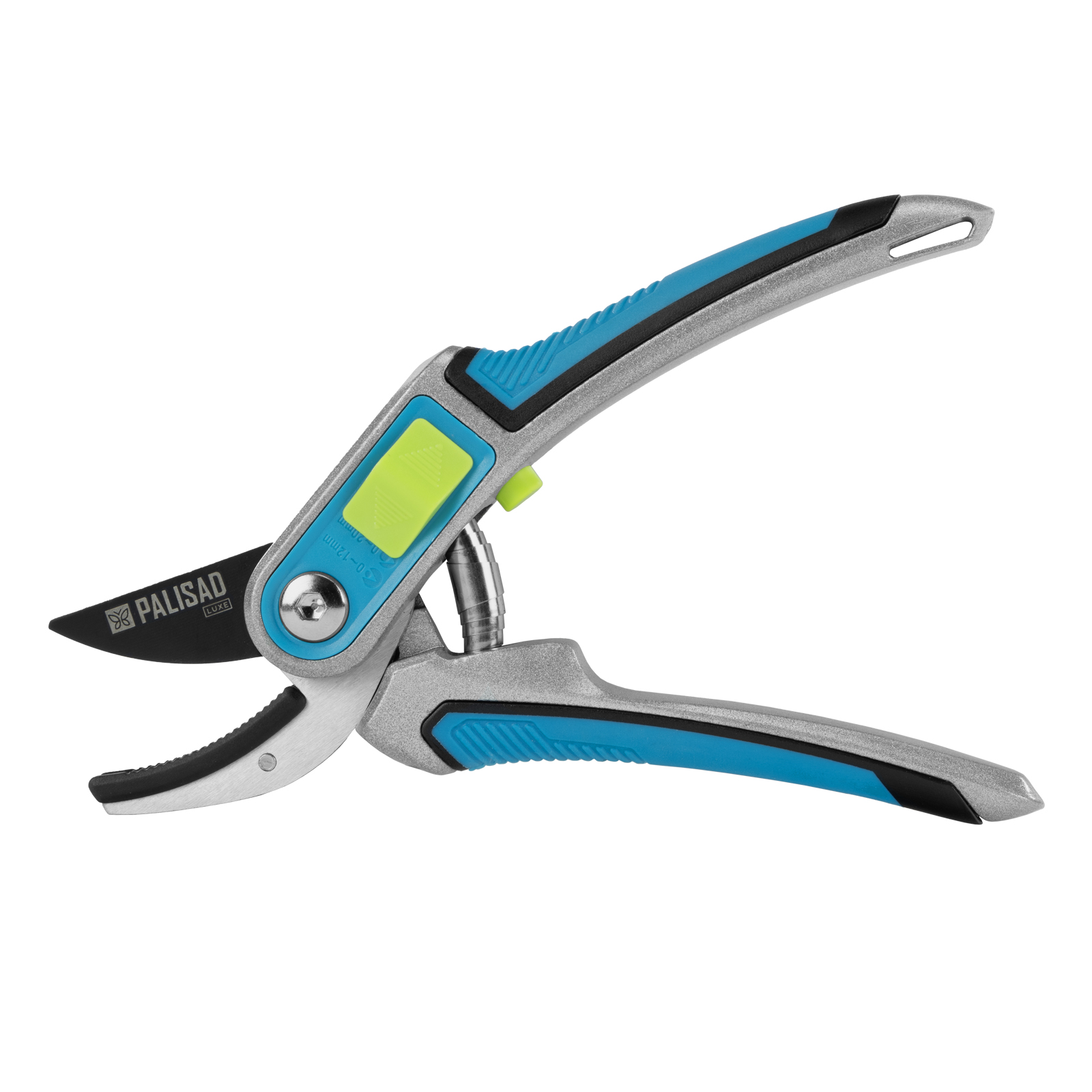 Секатор с наковальней, 215 мм, регулировка захвата, трехкомпонентные рукоятки, LUXE Palisad