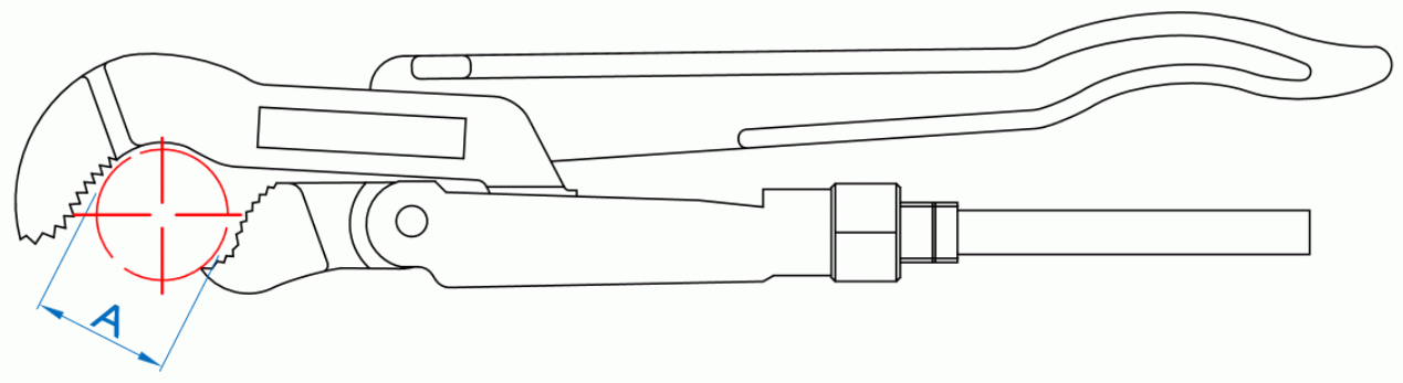 Ключ газовый с изогнутыми губками №2 KING TONY 6521-16