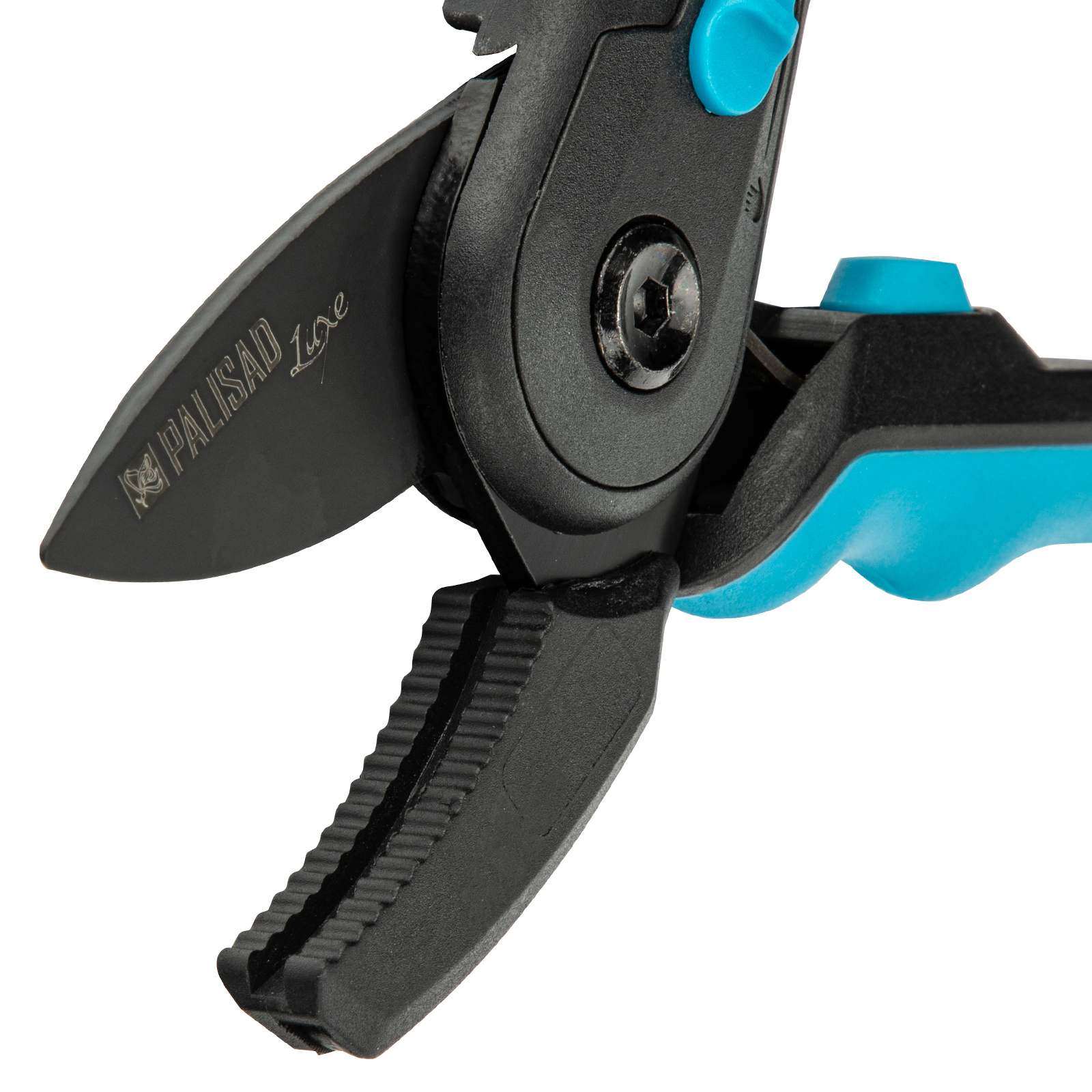 Секатор с наковальней, 220 мм, регулировка захвата, трехкомпонентные рукоятки, LUXE Palisad