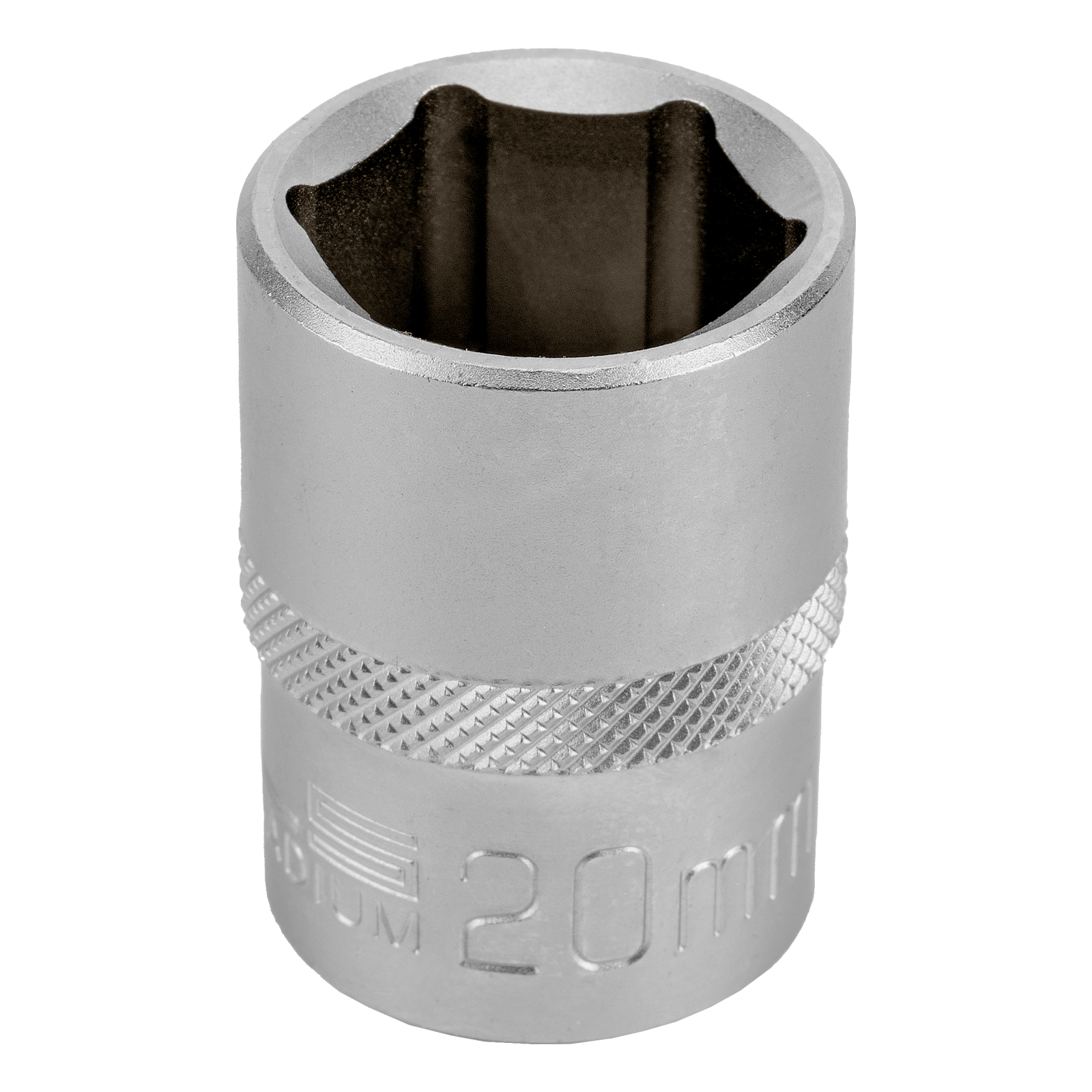 Головка торцевая, 20 мм, шестигранная, CrV, под квадрат 1/2 Stels