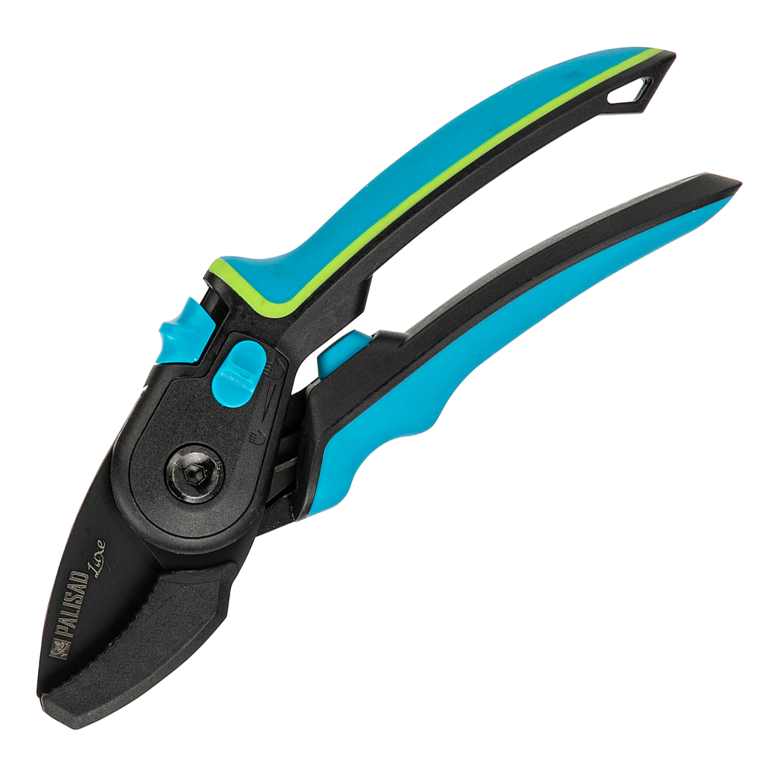 Секатор с наковальней, 220 мм, регулировка захвата, трехкомпонентные рукоятки, LUXE Palisad