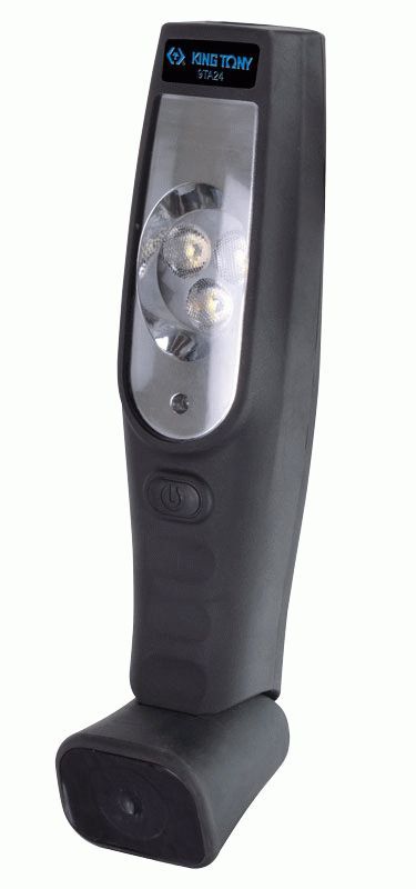 Фонарь светодиодный,  магнит, 3+1 элемента, Li-Ion, 3,7 В KING TONY 9TA24A