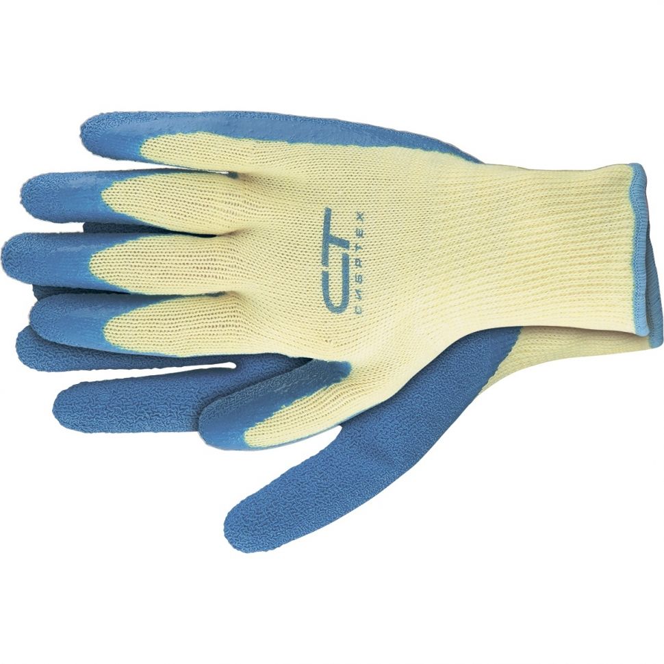 Перчатки трикотажные, полиэфирные, латексное рельефное покрытие, M Сибртех