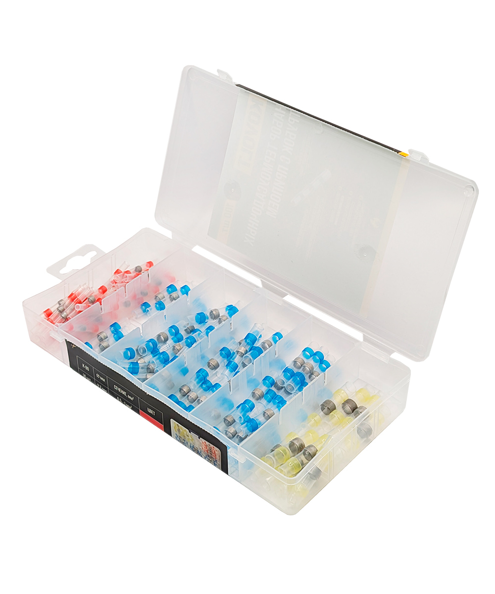 Набор термоусадочных трубок с припоем, 100 шт, KOVOLT