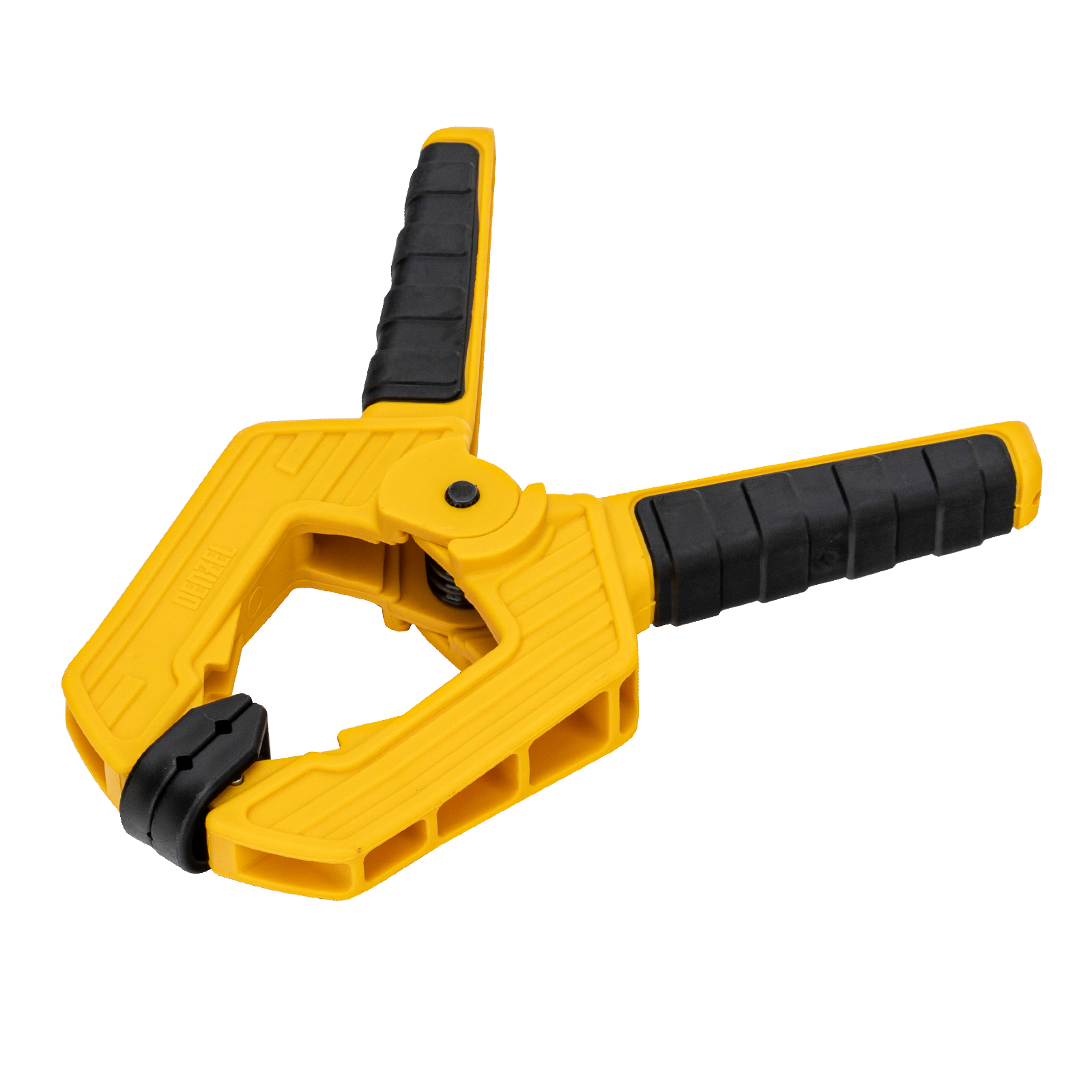 Струбцина клещеобразная, усиленная 80 х 60 мм, двухкомпонентные рукоятки Denzel