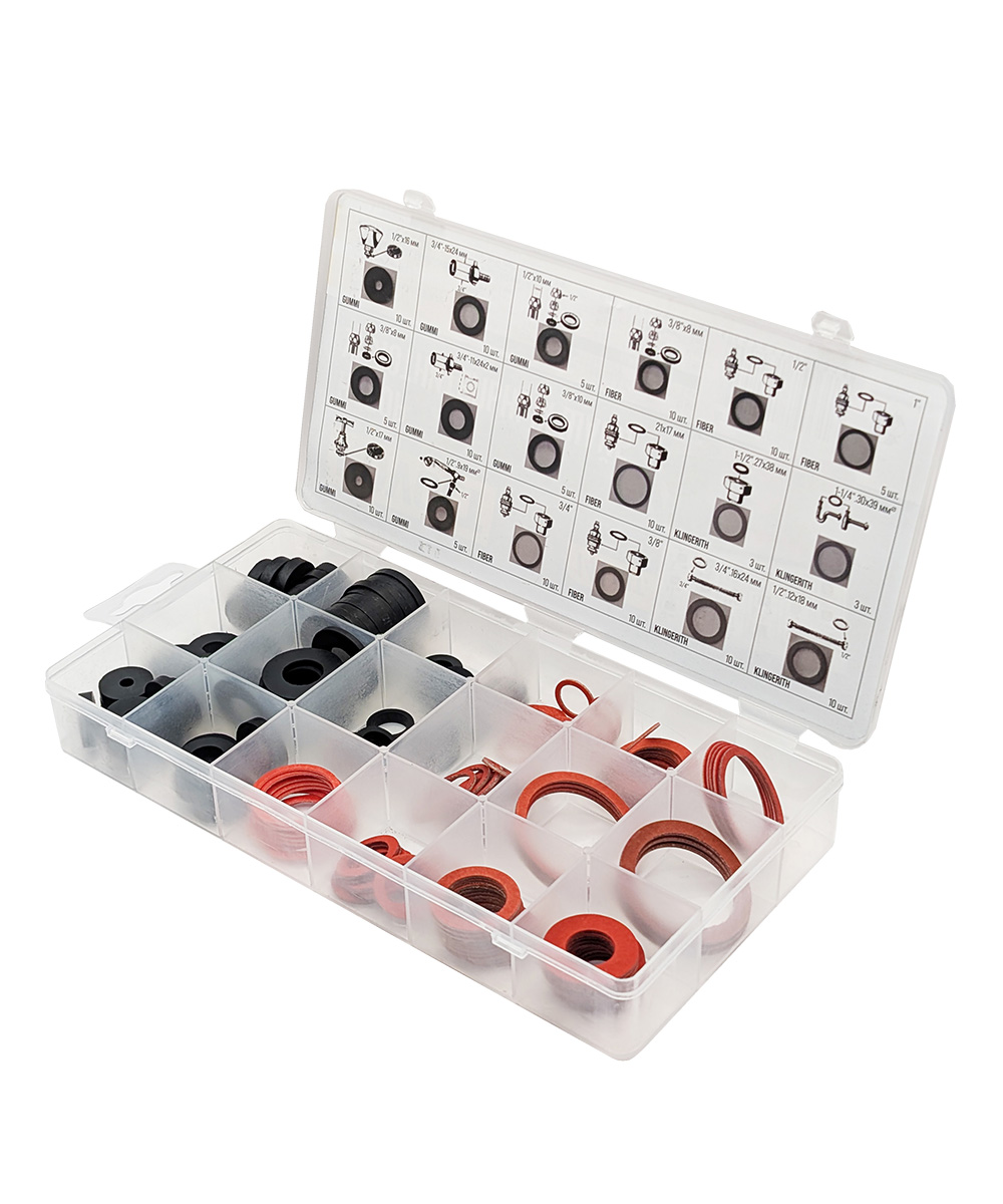 Набор уплотнительных шайб, 141 шт, KOVOLT