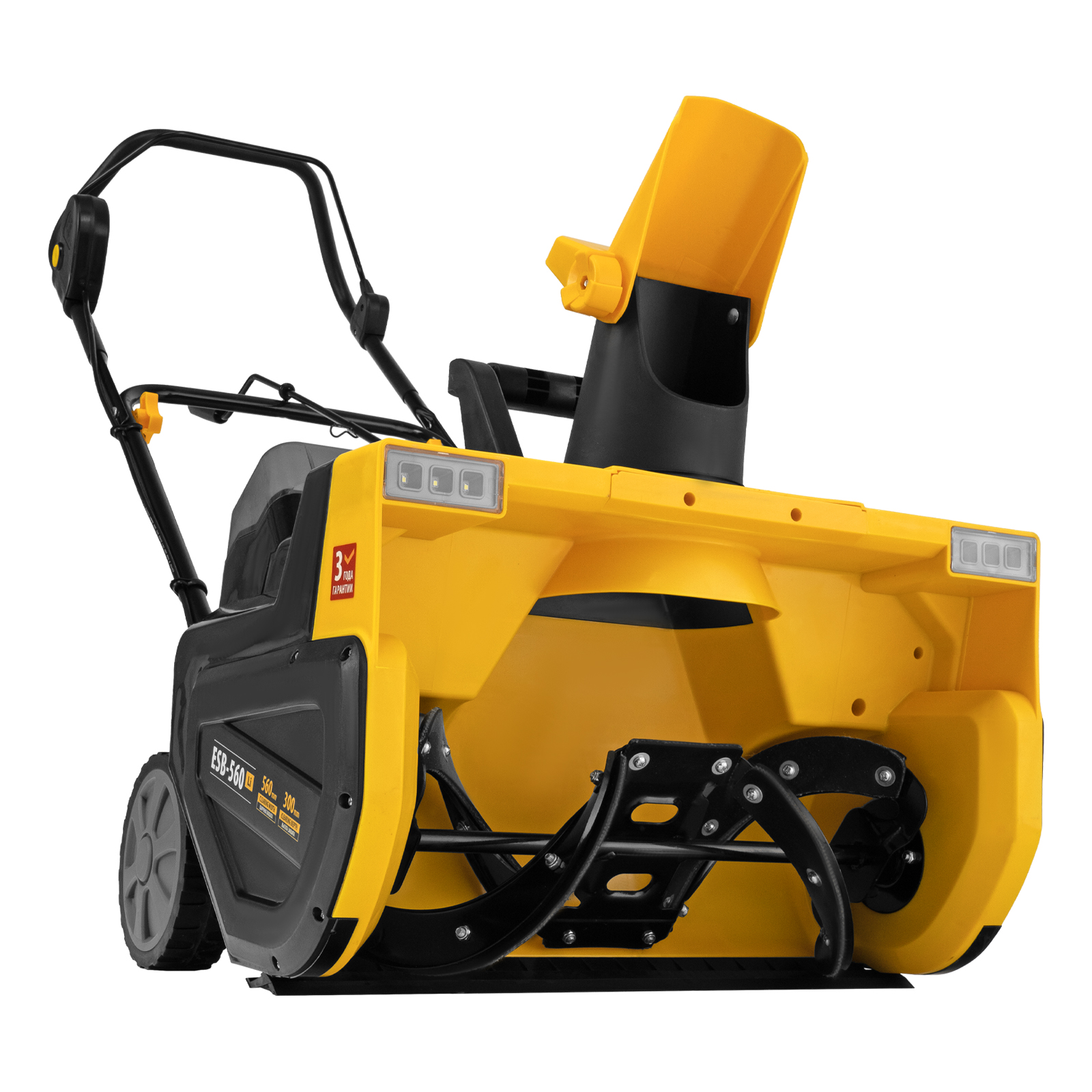 Снегоуборочная машина аккумуляторная, ESB-560Li, 560 мм, 40В, 2 АКБ 5 Ач, ЗУ, метал. шнек Denzel