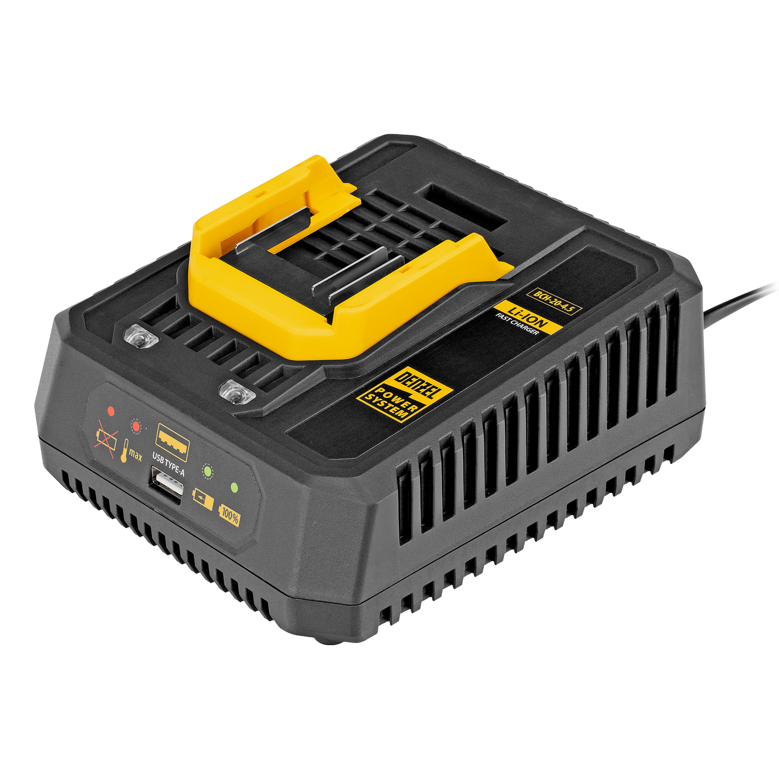 Устройство зарядное для аккумуляторов BCH-20-4.5, Li-Ion, 20 В, 4,5 А// Denzel