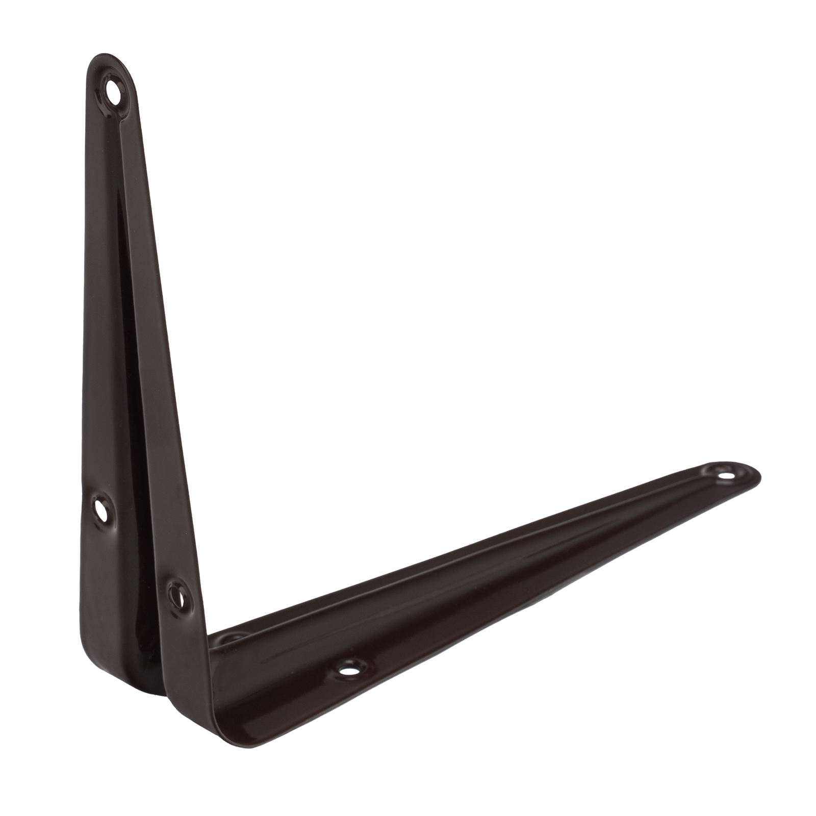 Кронштейн угловой с ребром, 125 х 150 мм, коричневый Сибртех