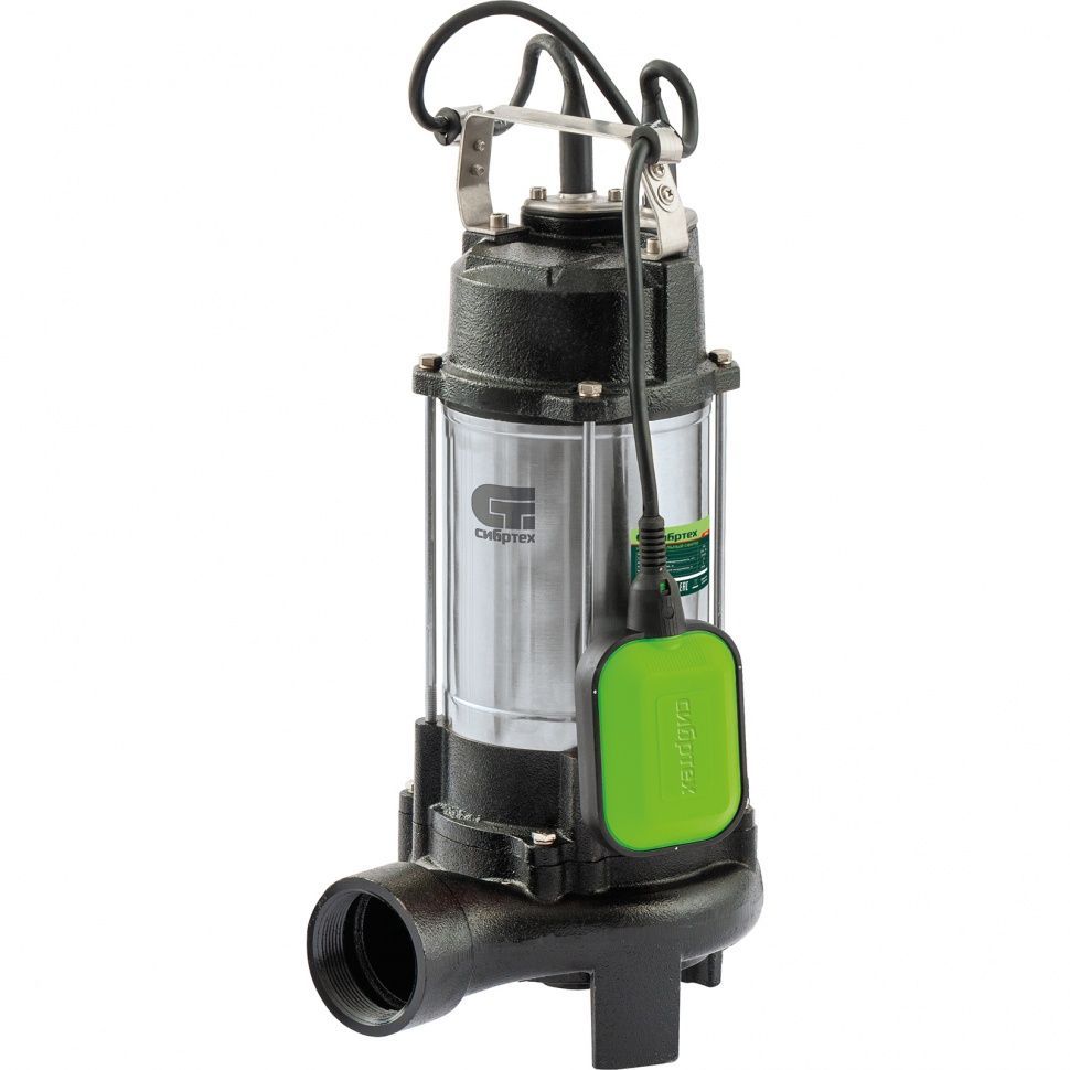 Фекальный насос СФН1500-Н, 1500 Вт, напор 19 м, 25000 л/ч, нож Сибртех