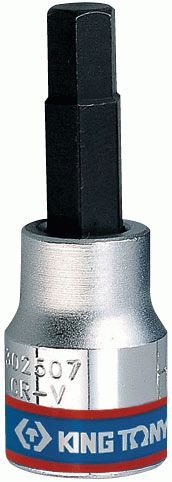 Насадка (бита) торцевая 3/8", Hex, 6 мм, L = 50 мм KING TONY 302506