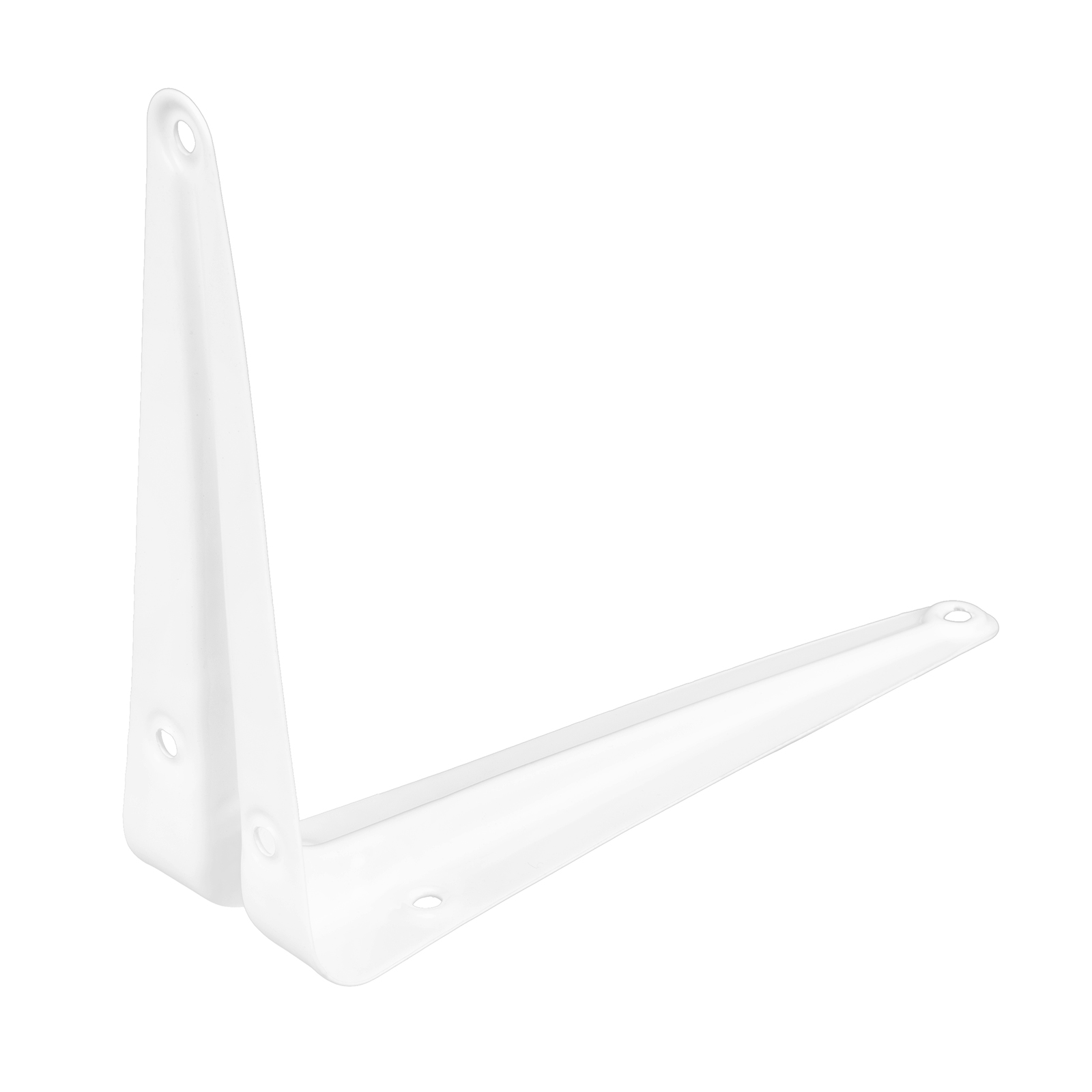 Кронштейн угловой с ребром, 125х150 мм, белый Сибртех