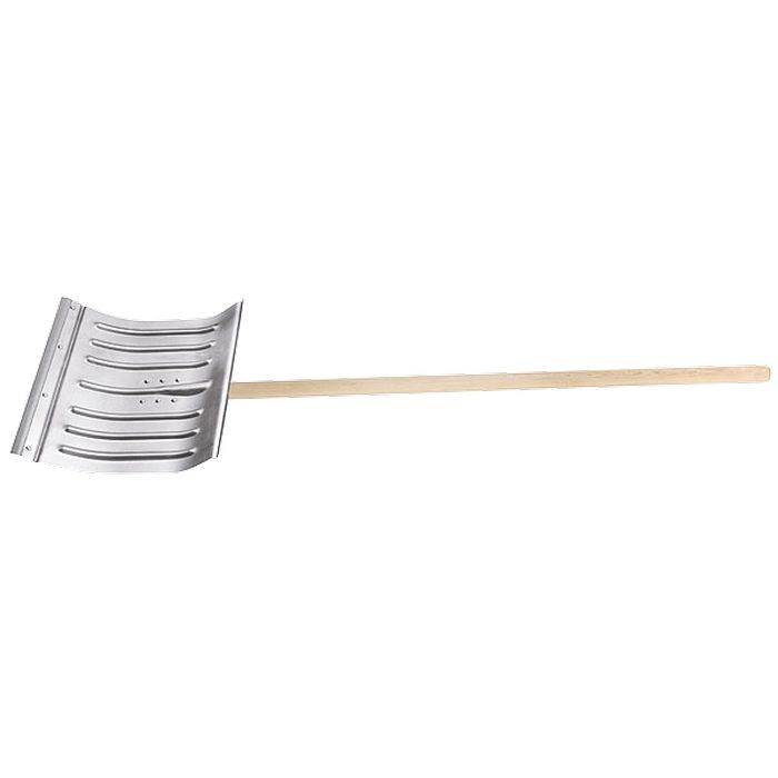 Лопата для уборки снега алюминиевая, 430 х 370 х 1350 мм, деревянный черенок, Россия, Сибртех