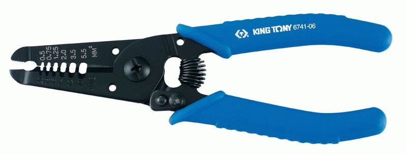 Стриппер для зачистки изоляции и резки проводов, 160 мм KING TONY 6741-06