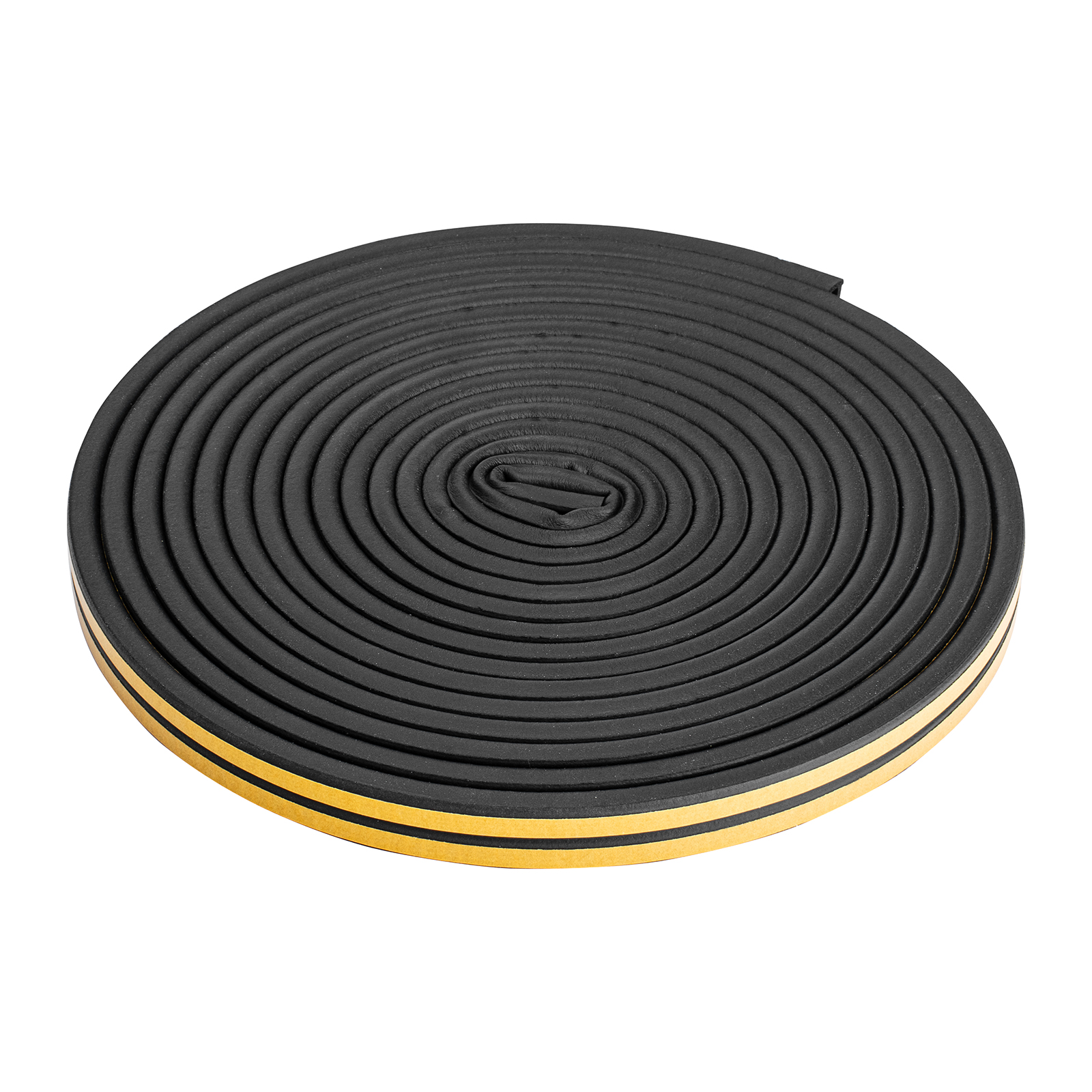 Уплотнитель резиновый, 12 м, профиль "D", черный Сибртех