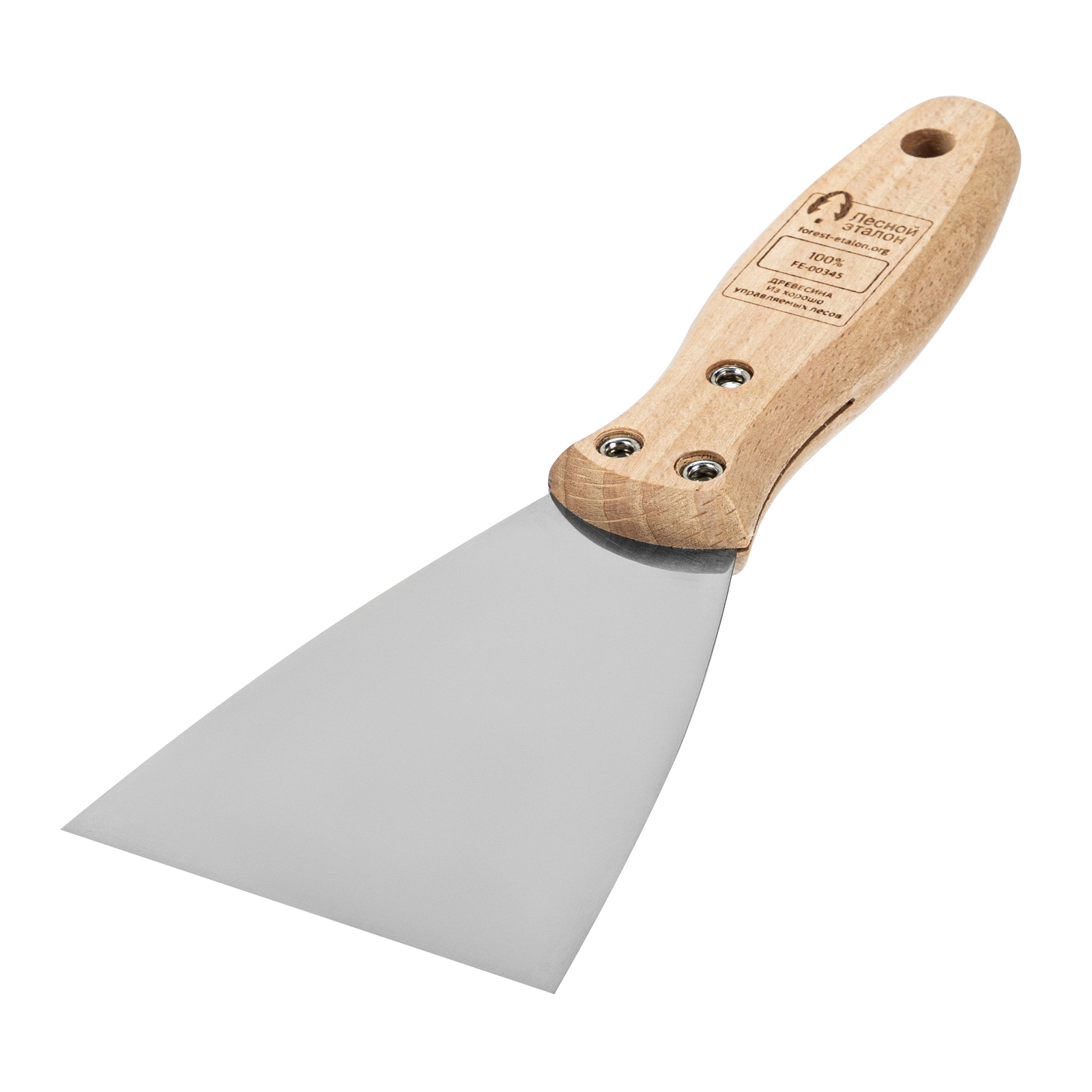 Шпательная лопатка из нержавеющей стали, 80 мм, буковая рукоятка, EFP Matrix