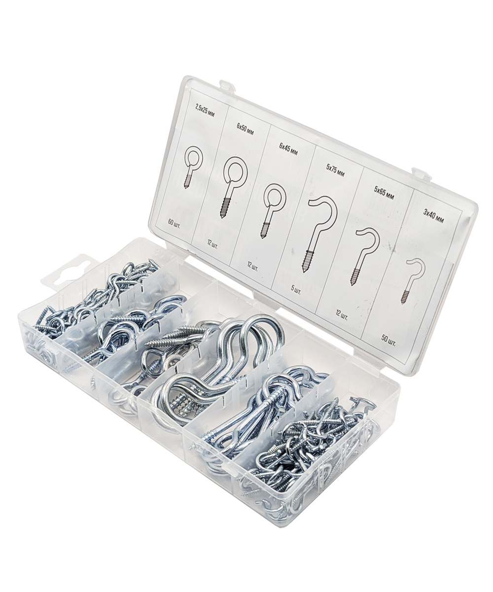 Набор крюков-саморезов, 151 шт, KOVOLT