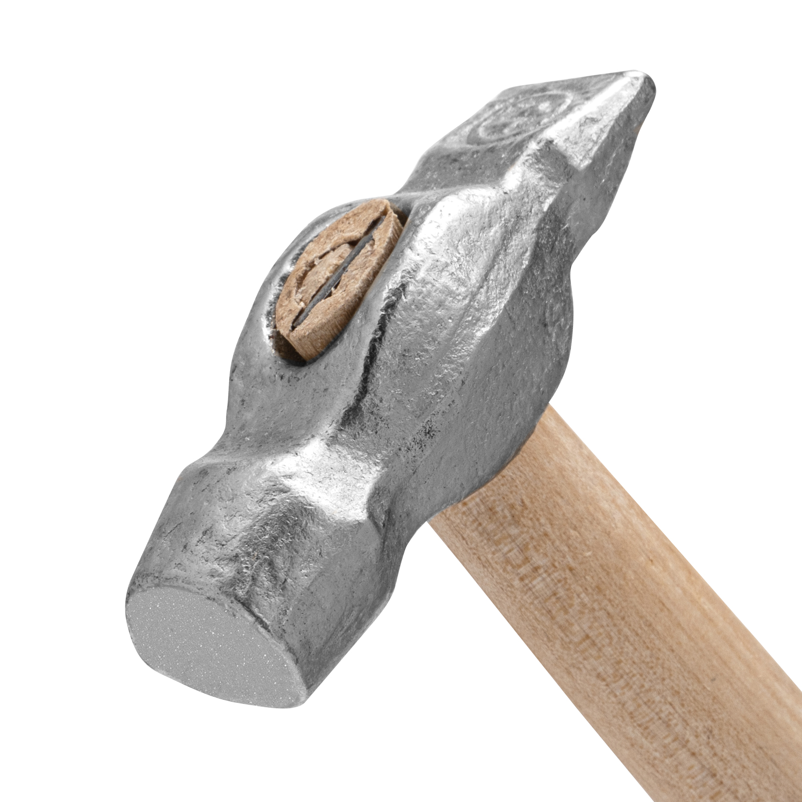 Молоток слесарный, 200 г, круглый боек, деревянная рукоятка