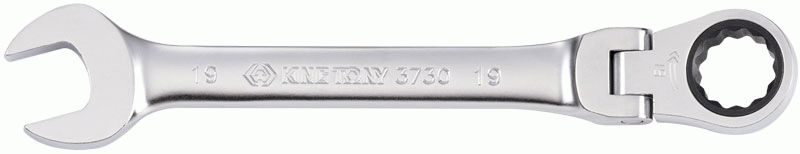 Ключ трещоточный комбинированный с шарниром 19 мм KING TONY 373019M