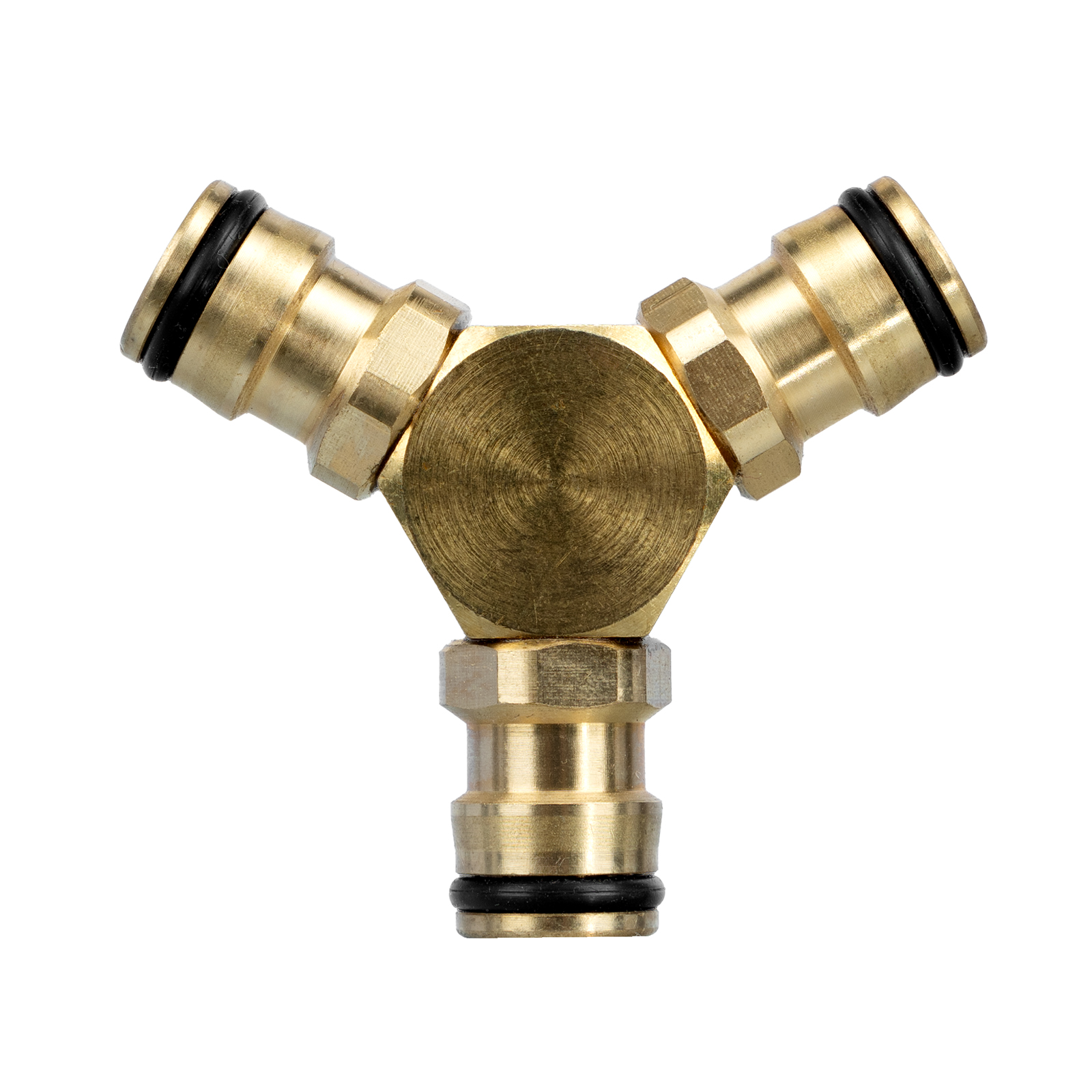 Тройник для разветвления или соединения, штуцерный, латунный Palisad