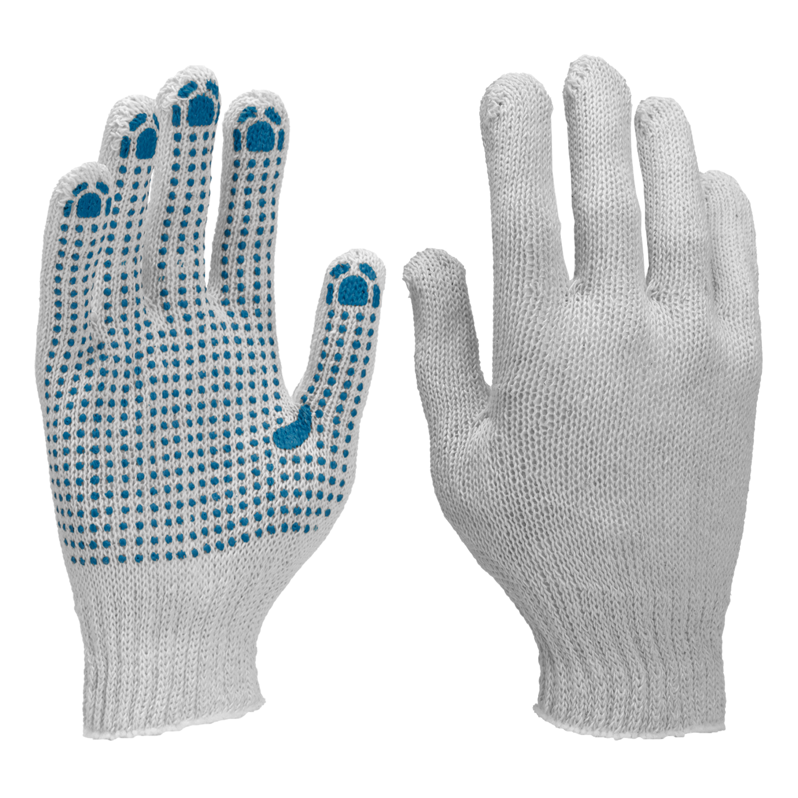 Перчатки х/б, ПВХ покрытие, "Точка", 6 пар в упаковке, 7 класс