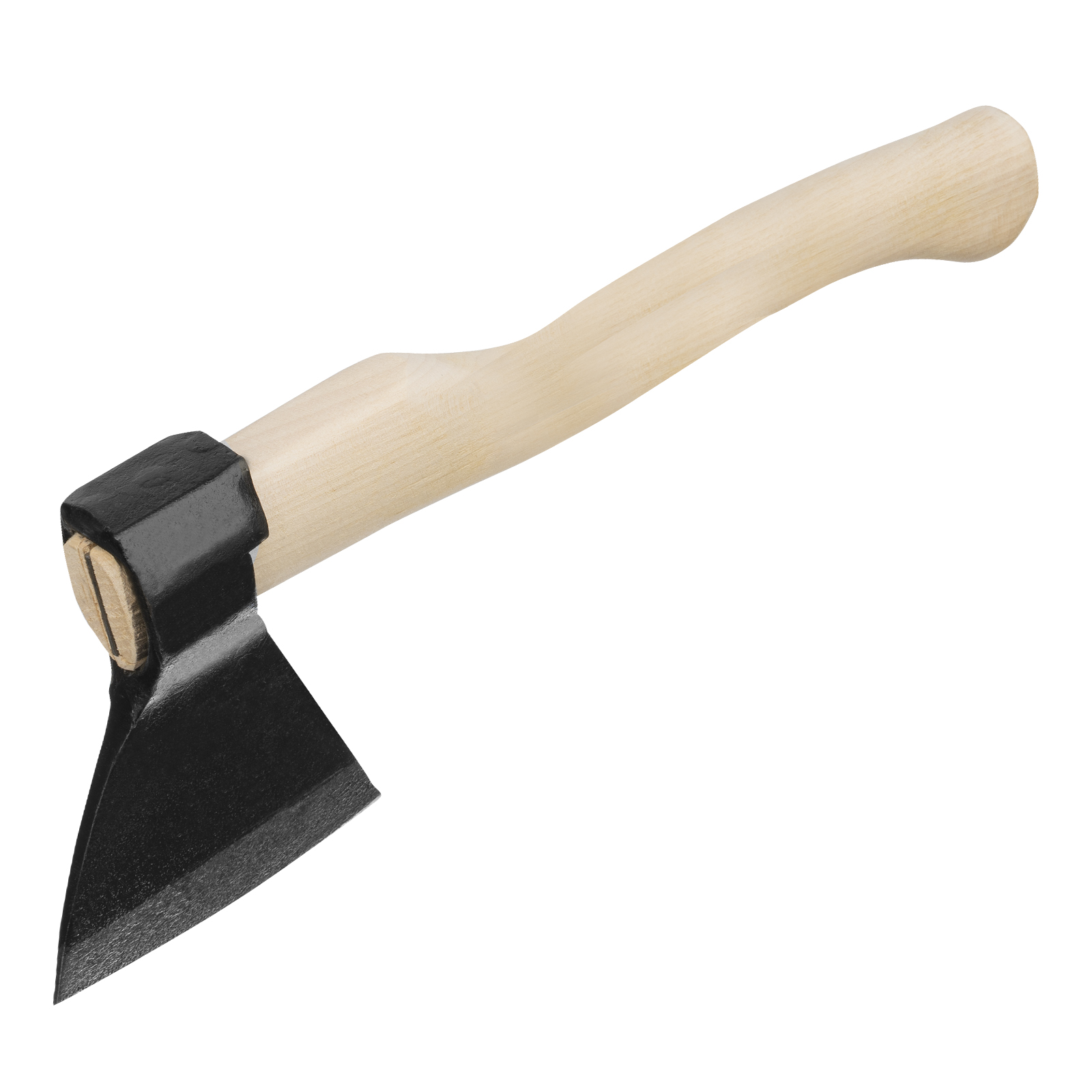 Топор кованый, в сборе, 680/980 г, деревянное топорище, 400 мм, А