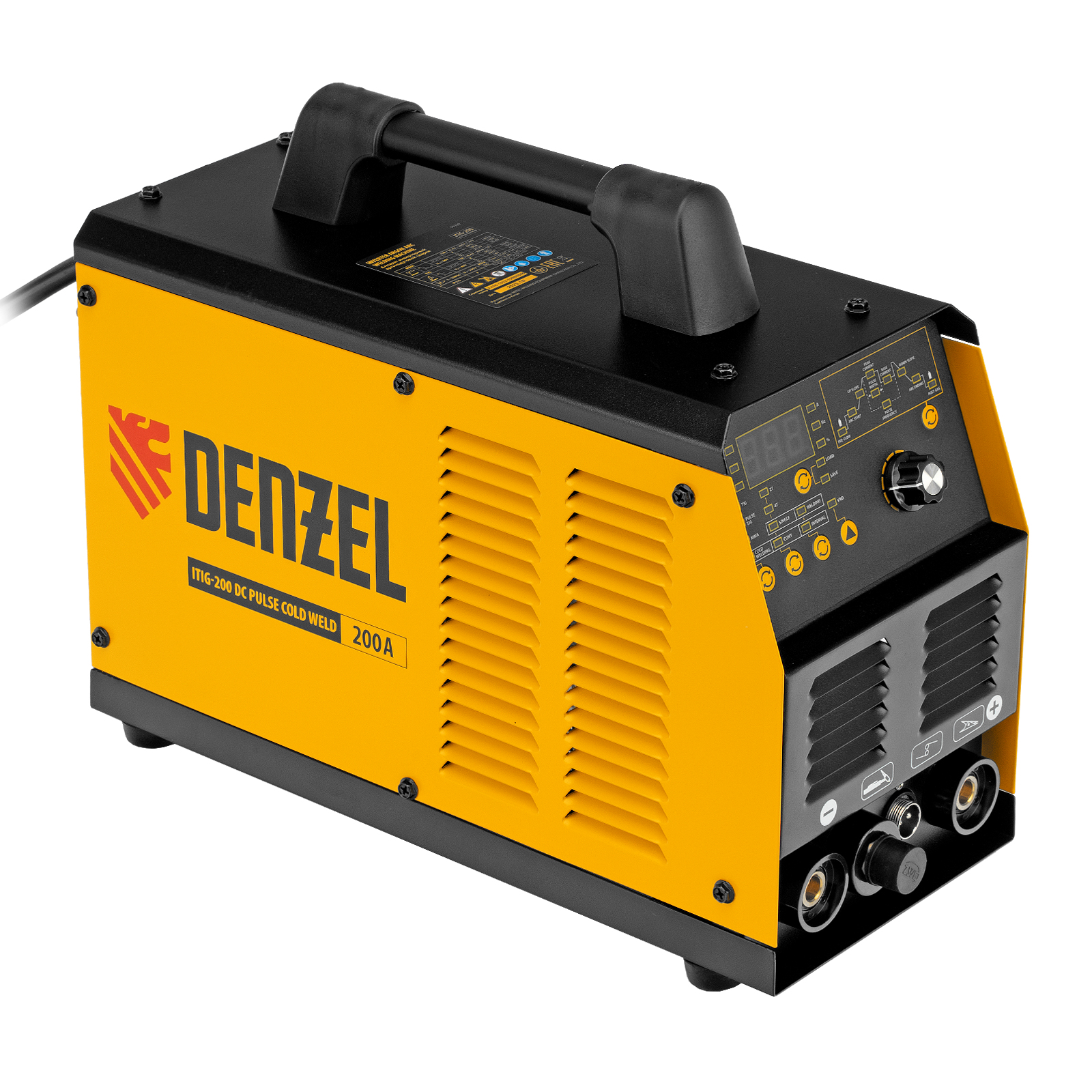 Аппарат инвертор. аргонодуговой сварки ITIG-200 DС Pulse Cold Weld, 200 А, ПВ 60% Denzel