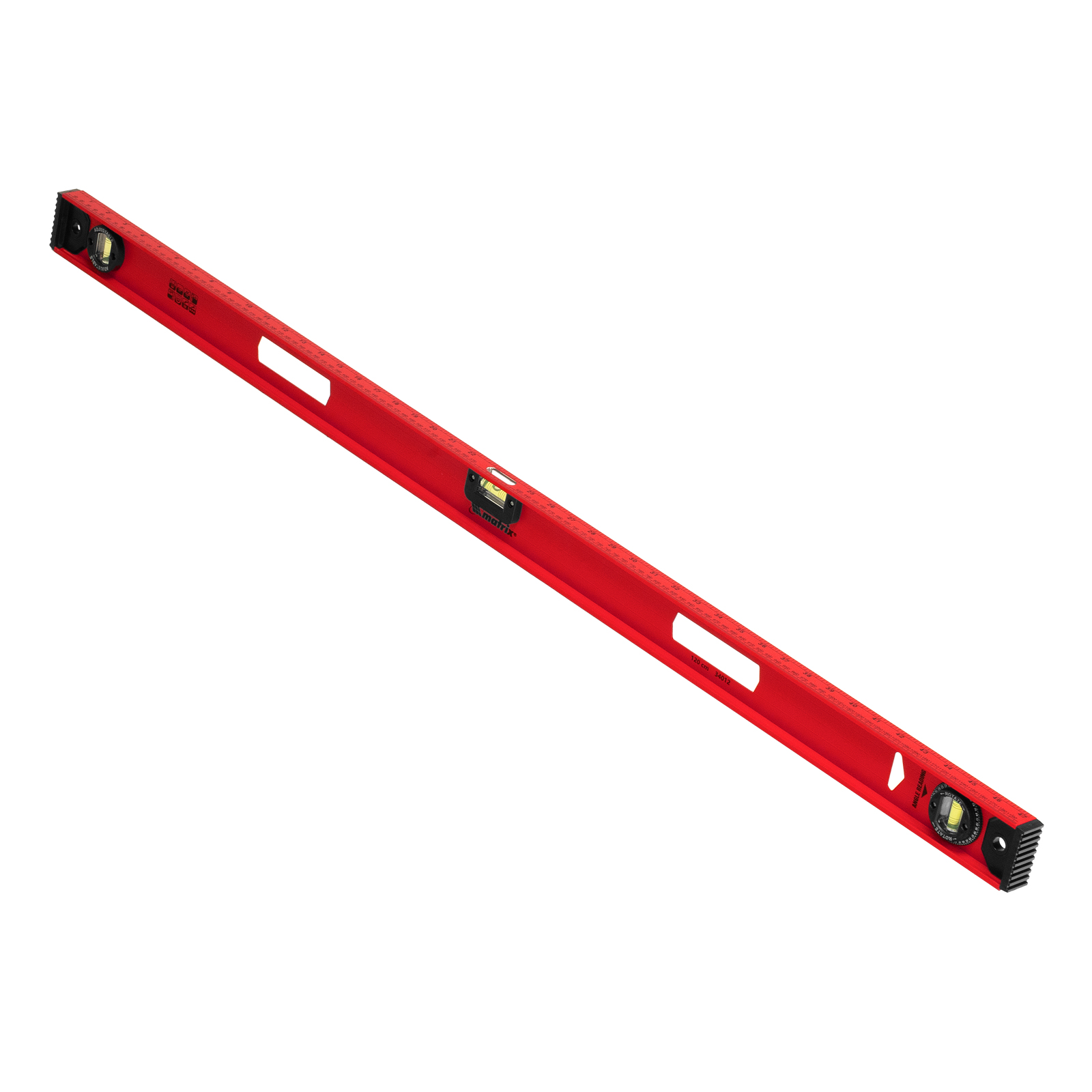 Уровень алюминиевый "Рельс", 1200 мм, 3 глазка, усиленный Matrix