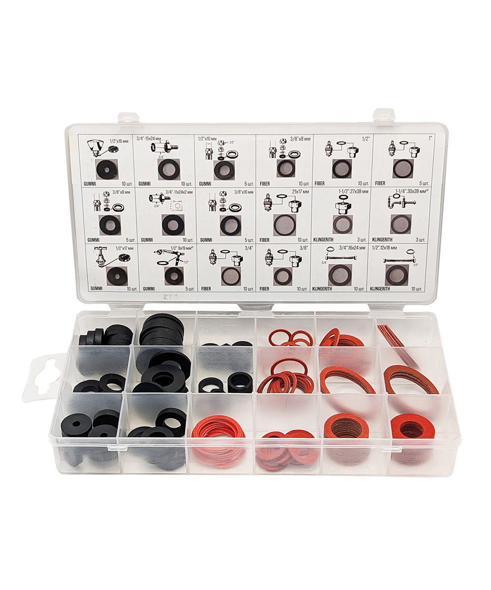 Набор уплотнительных шайб, 141 шт, KOVOLT