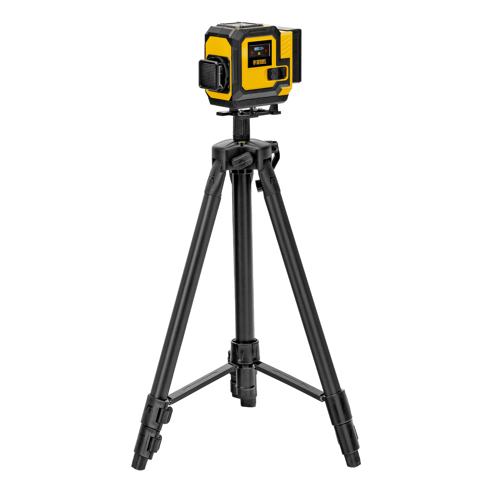 Лазерный уровень мультипризменный DLV-360-3T, 30 м, зеленый луч, Li-Ion 2,4 Aч, штатив // Denzel