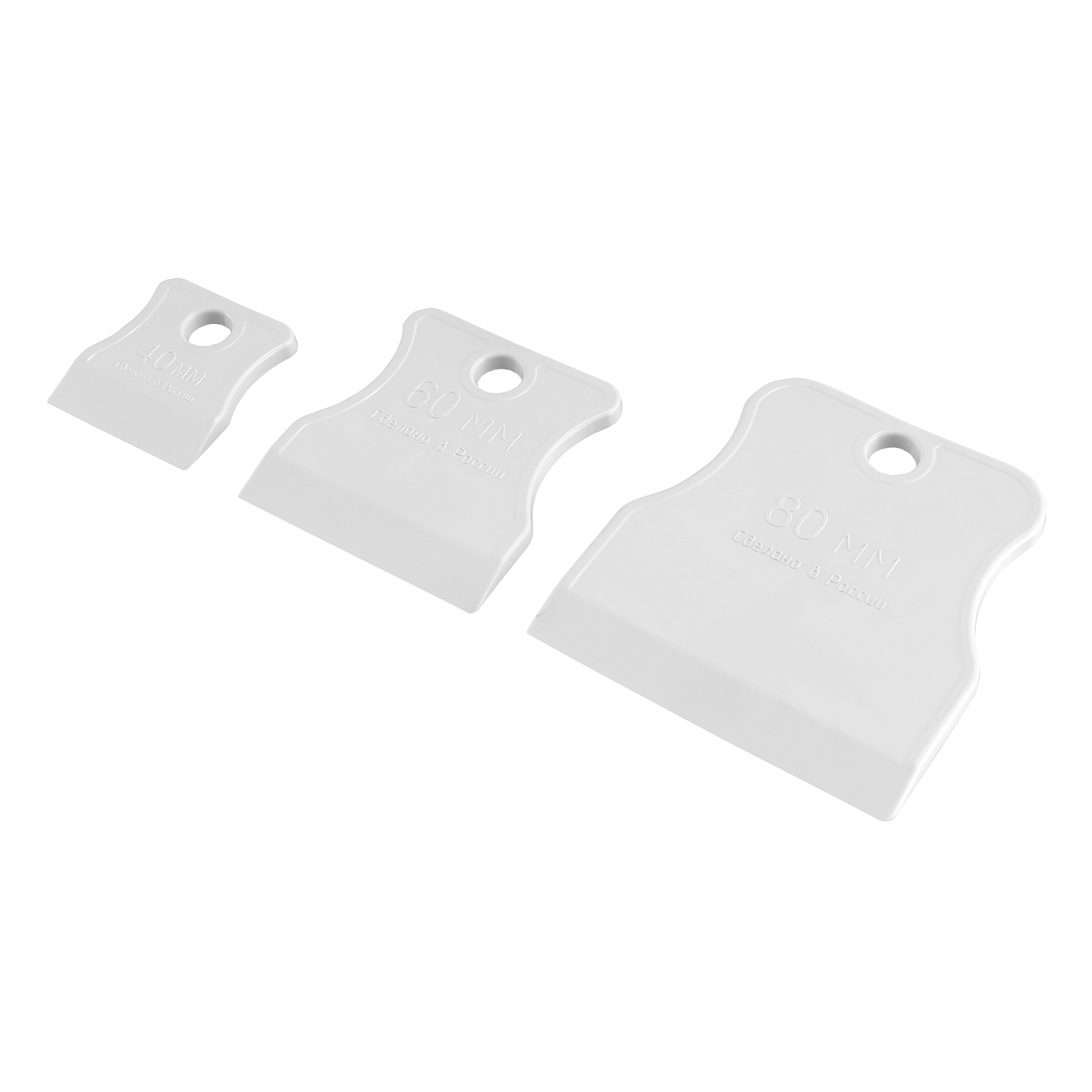 Набор шпателей 40-60-80 мм, белая резина, 3 шт. Sparta