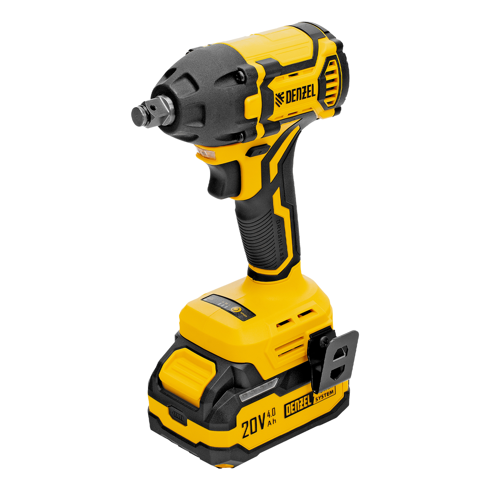 Гайковерт ударный аккумуляторный бесщет. CIWH-BL-20-350, Li-Ion, 20 В// Denzel