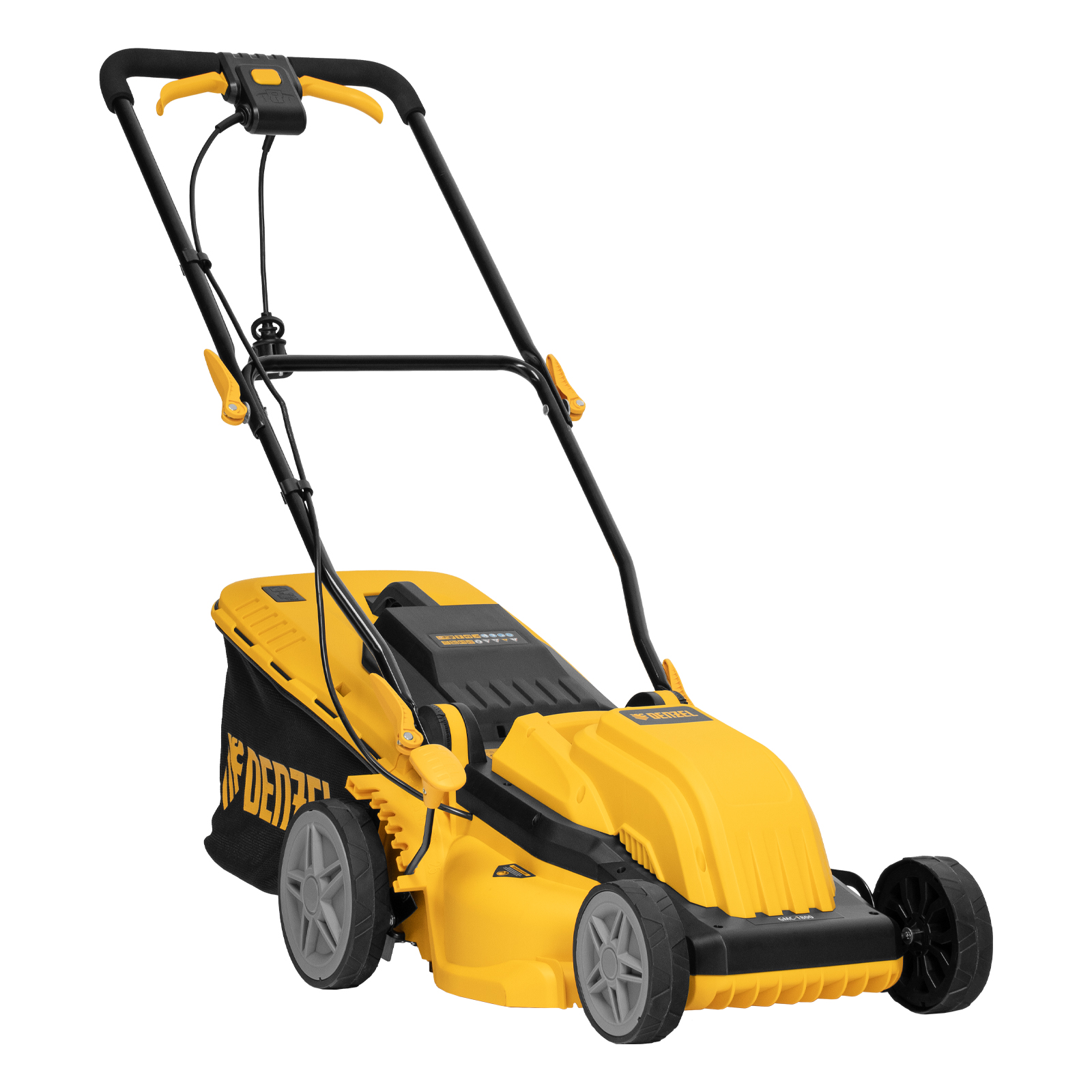 Газонокосилка электрическая GMC-1800, шир. 38см, 1800 Вт, 6 уров., травосб. 35 л Denzel