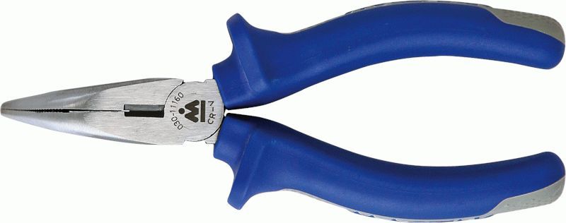 Пассатижи тонконосые 160 мм, загнутые, держатель МАСТАК 030-11160H