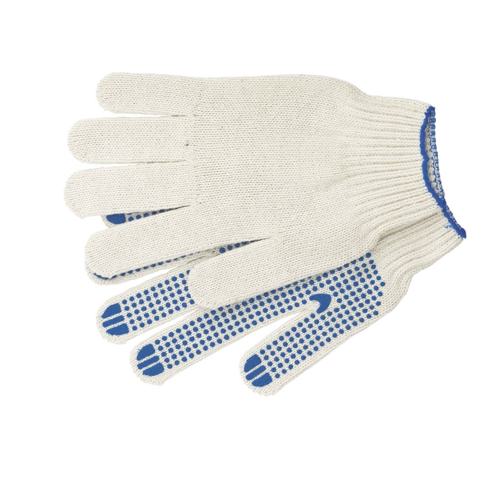 Перчатки х/б, ПВХ покрытие, "Точка", 7 класс Сибртех