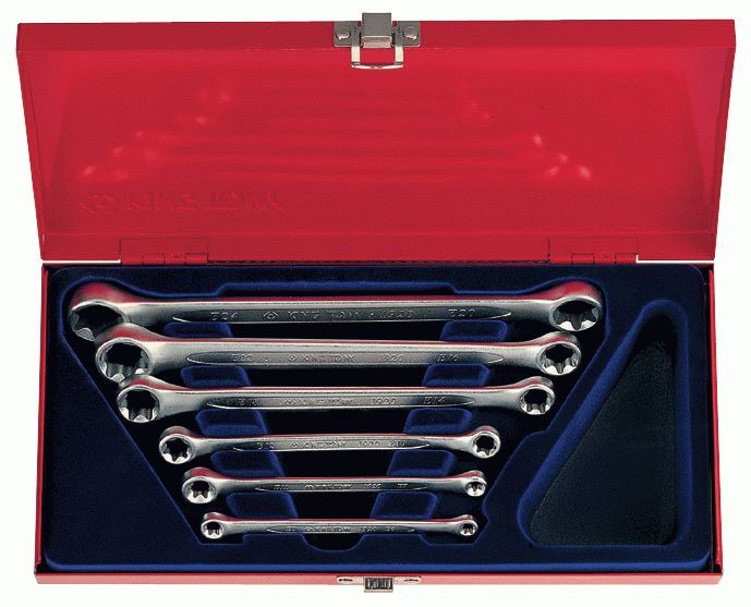 Набор накидных ключей, Е6-Е24, кейс, 6 предметов KING TONY 1406PR