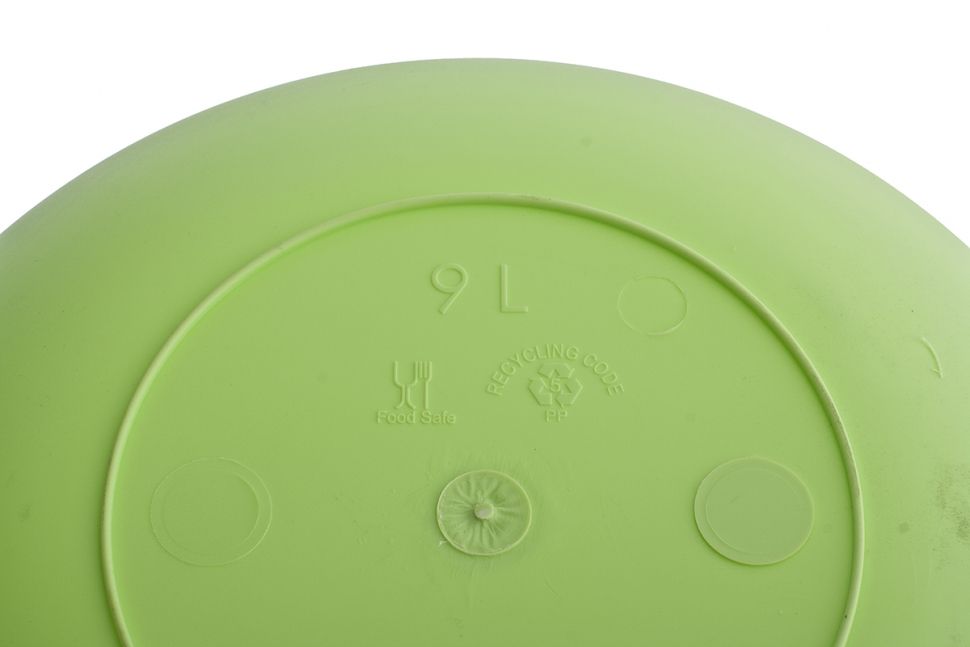 Таз пластмассовый круглый 9 л, зеленый, Россия Elfe