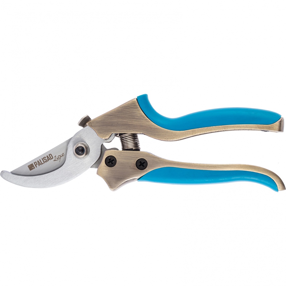 Секатор прямого реза, 205 мм, металлические обрезиненные рукоятки, Luxe, Palisad