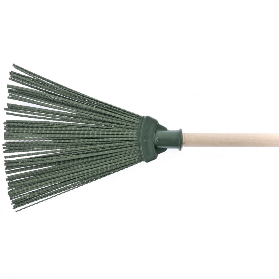 Метла полипропиленовая, 295 х 255 х 1490 мм, веерная, деревянный черенок, Россия, Сибртех