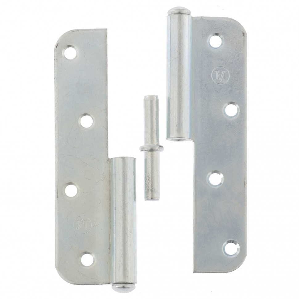 Петля накладная ПН1-130 правая, цинк, 4 шт, (Металлист)