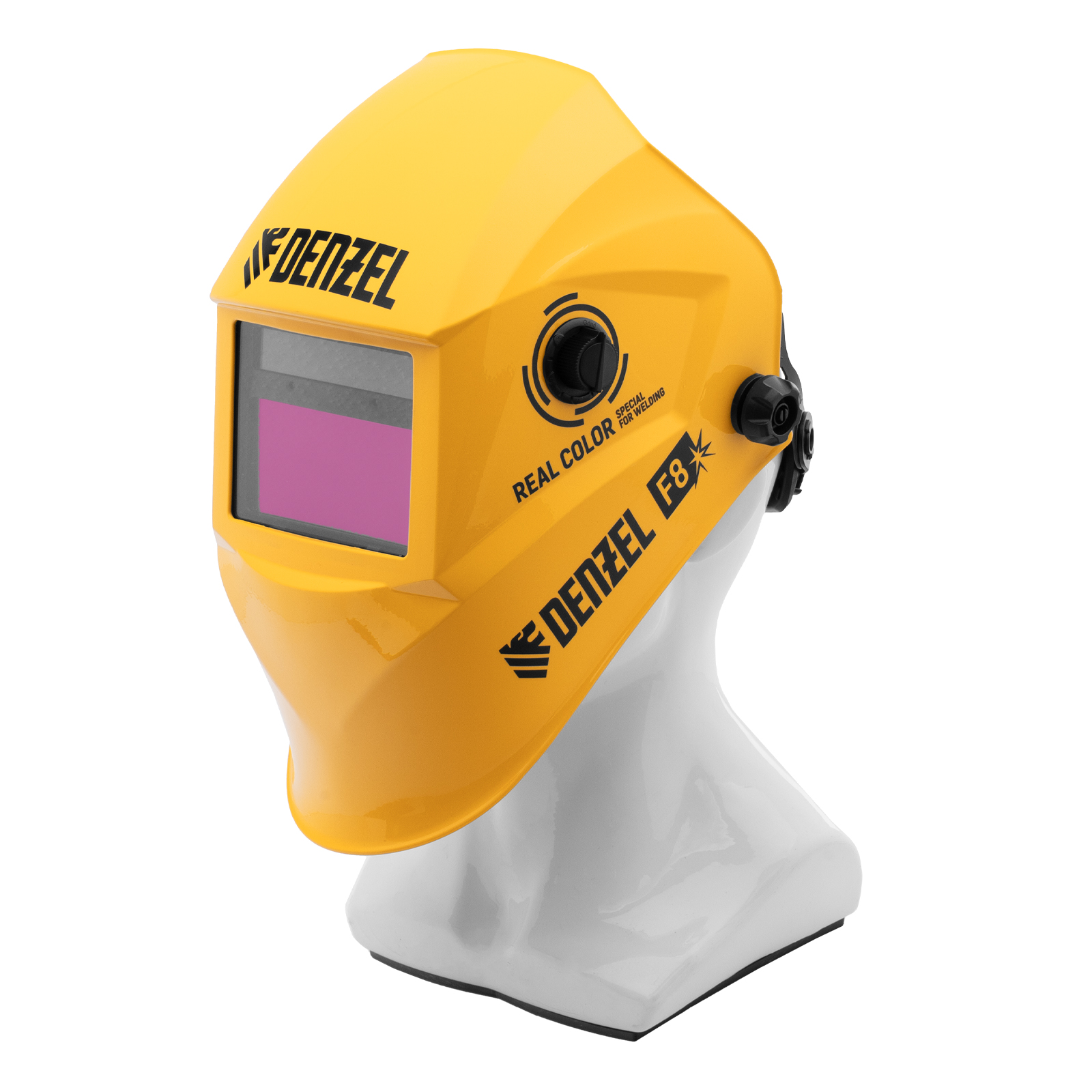 Щиток защитный лицевой (маска сварщика) F8, см. окно 100х50, Real Color, DIN4/5-8/9-13// Denzel