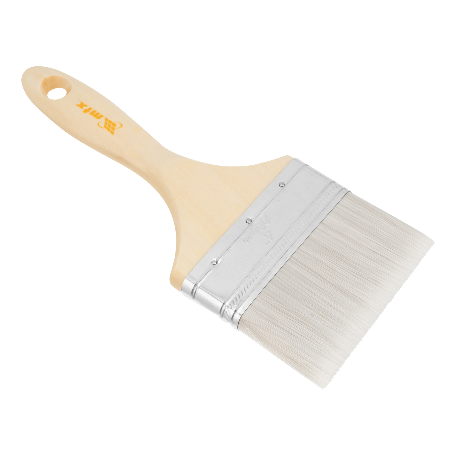 Кисть плоская для лаков "Евро" 4", искусственная щетина, деревянная ручка MTX