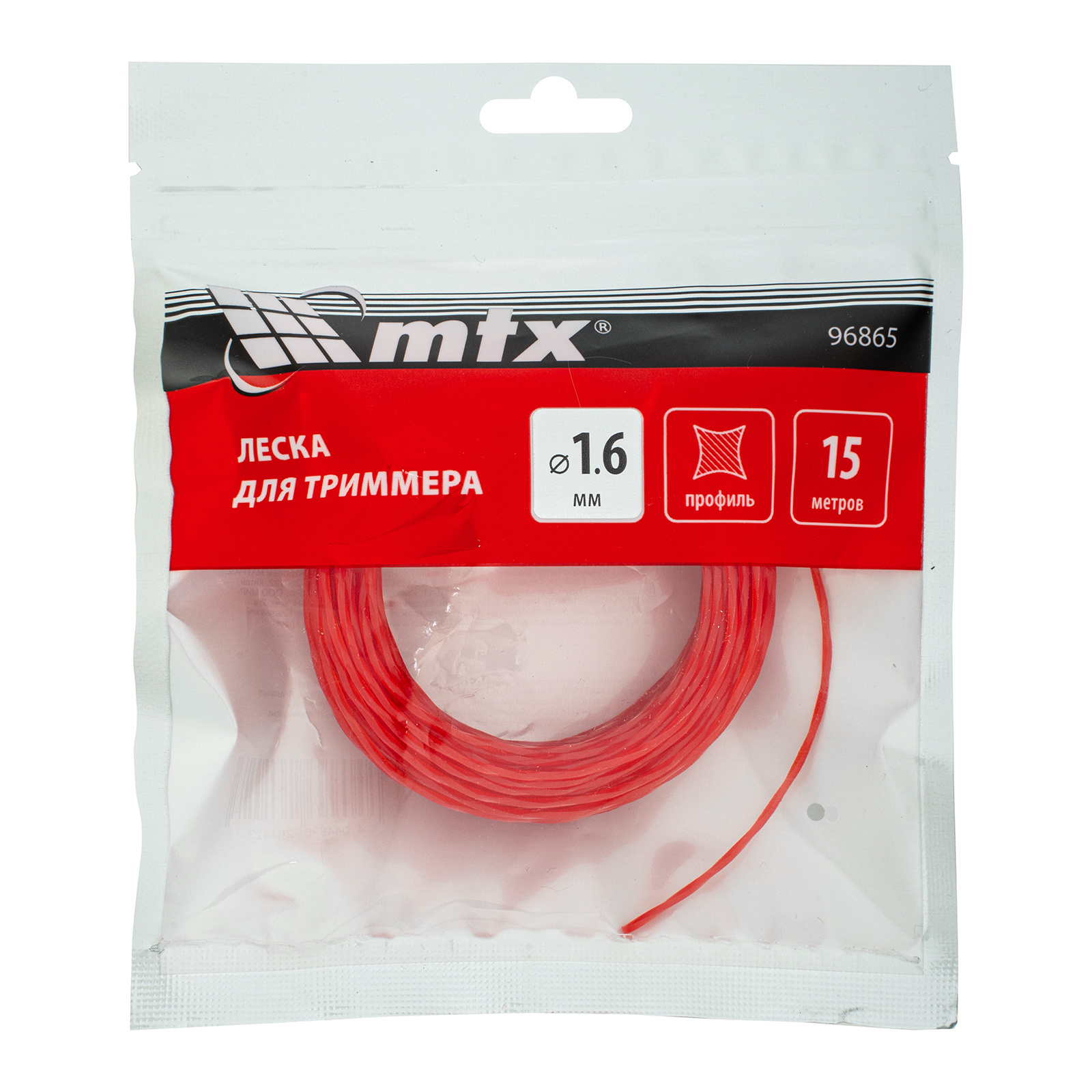 Леска для триммера витой квадрат 1,6 мм х 15 м MTX