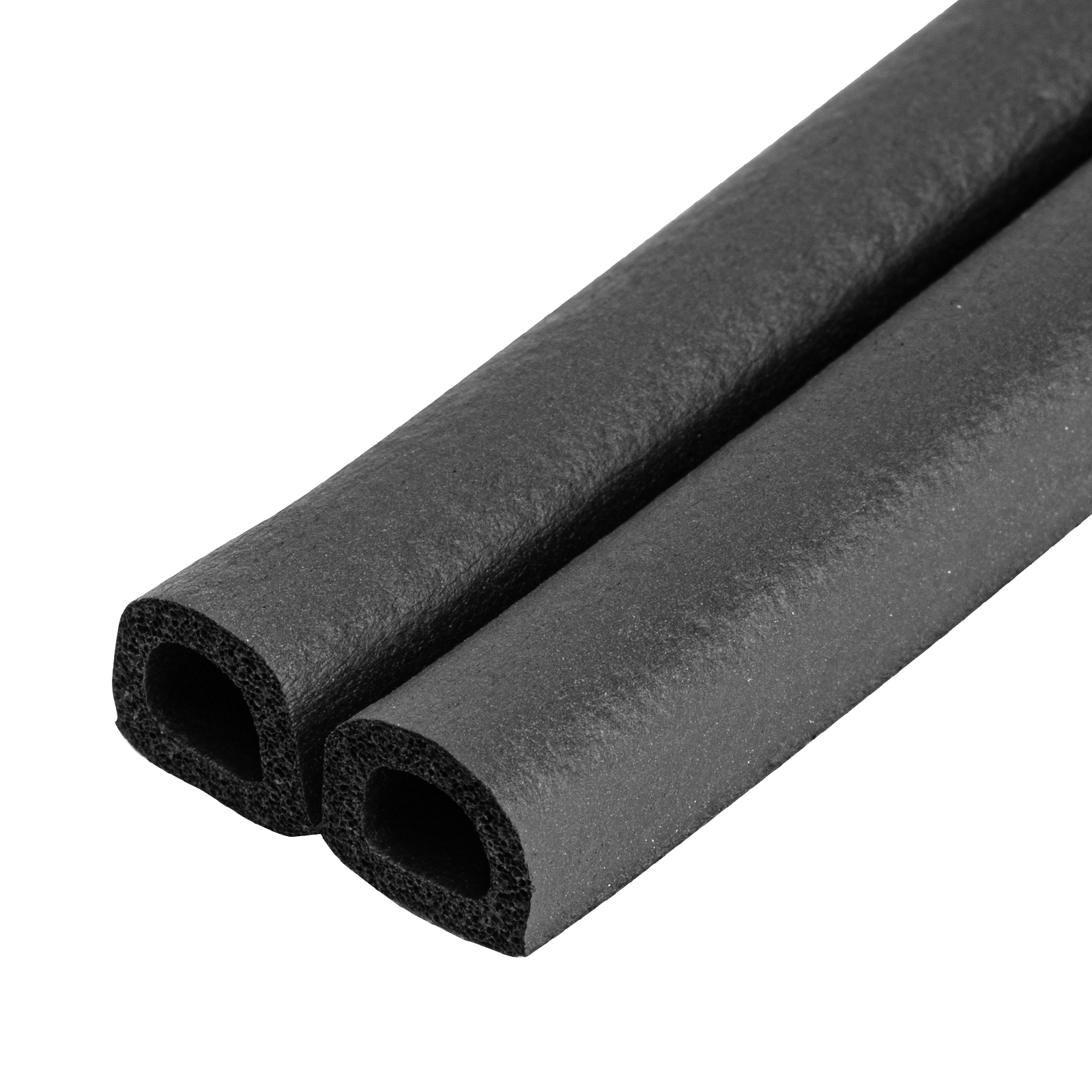 Уплотнитель резиновый, 6 м, профиль "D", черный Сибртех