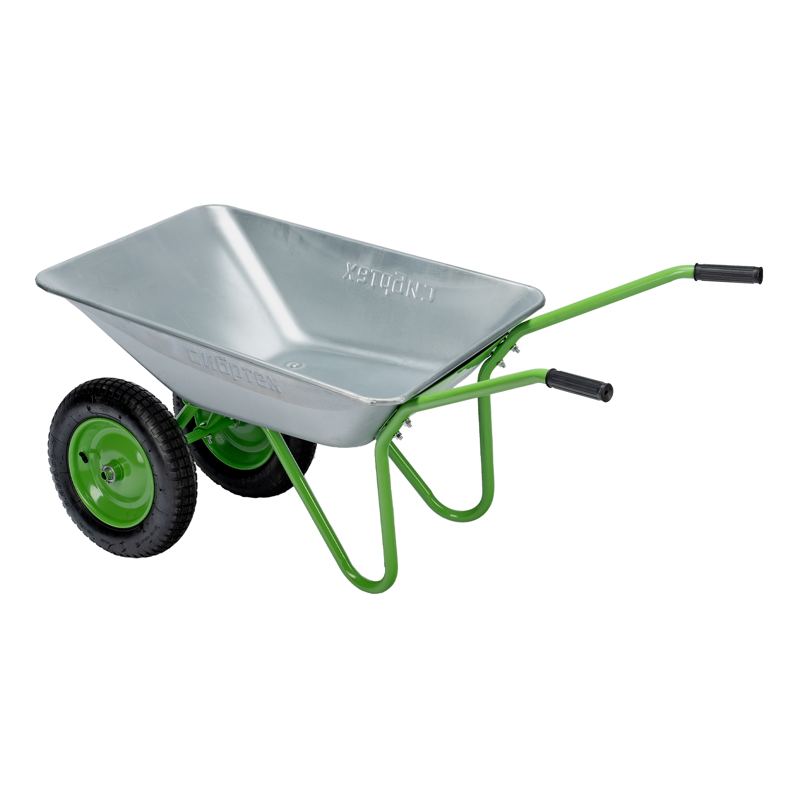 Тачка садовая, 2-х колесная, грузоподъемность 120 кг, объем 65 л Сибртех