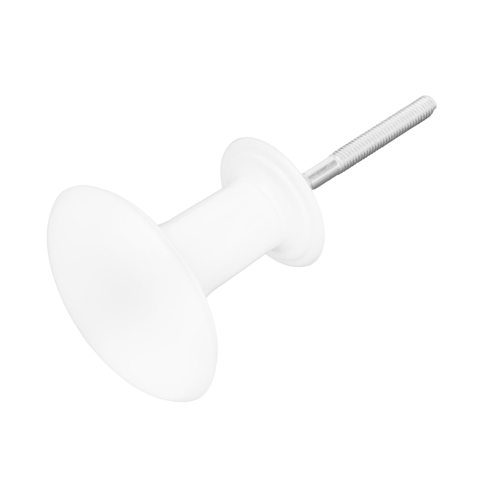 Ручка-кнопка РК1 пласт, белая, 5 шт, (Металлист)