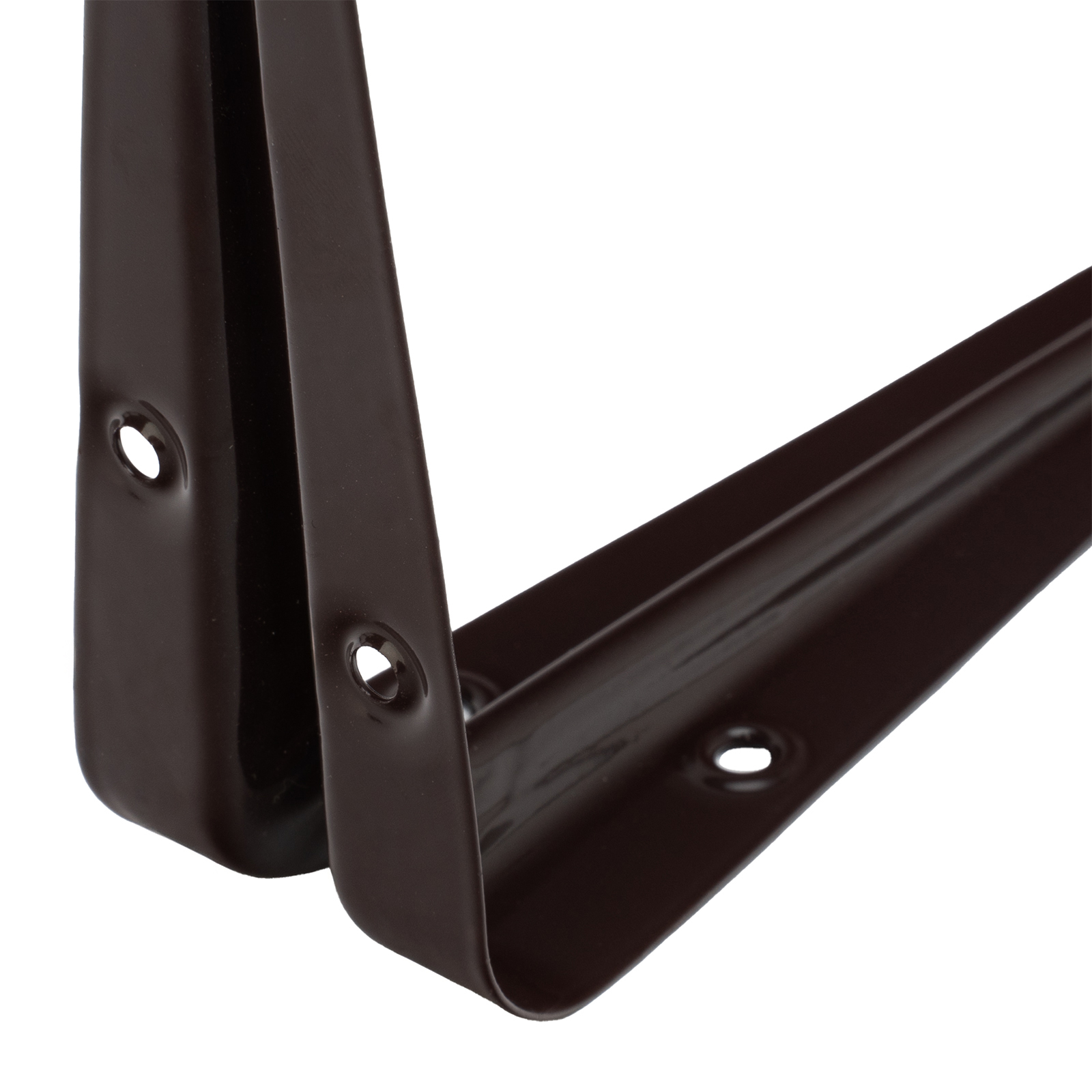 Кронштейн угловой с ребром, 125 х 150 мм, коричневый Сибртех