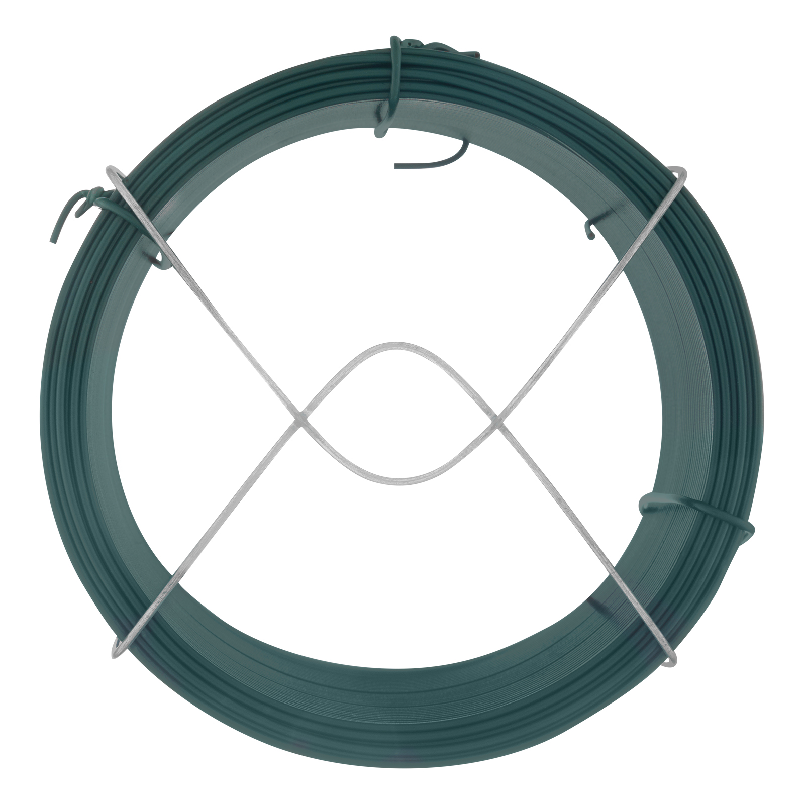 Проволока с ПВХ покрытием, зеленая 1.2 мм, длина 50 м Сибртех